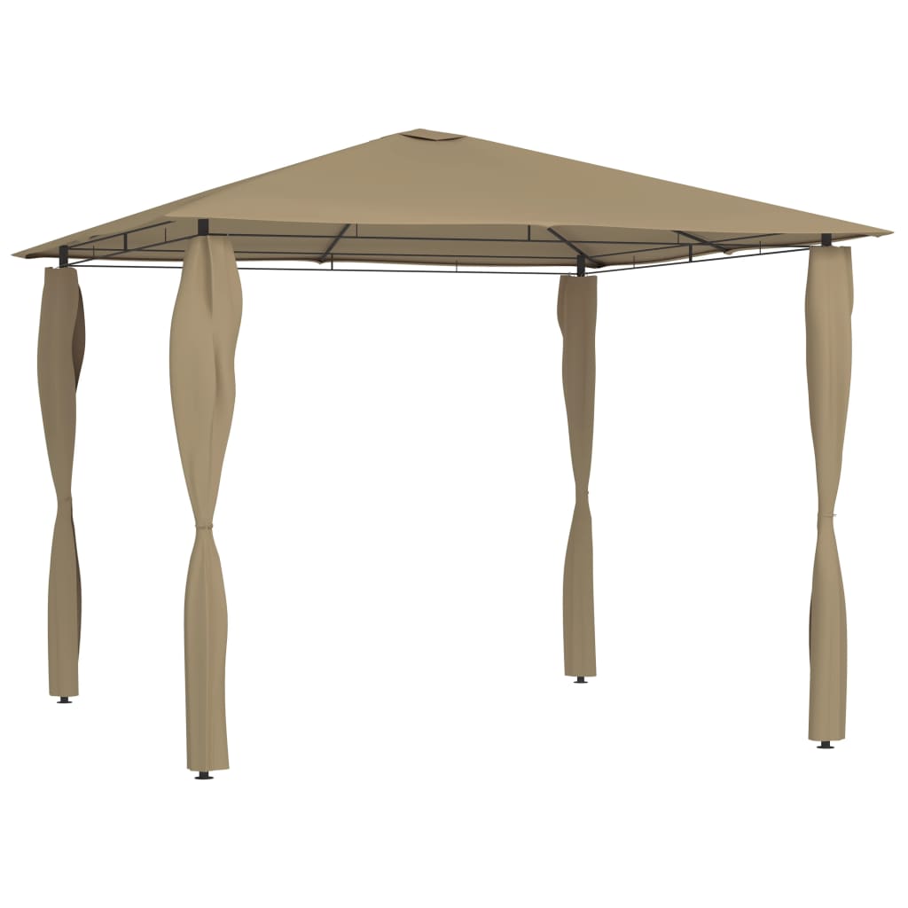 vidaXL Cenador con Funda de Postes 3x3x2,6 m 160 g/m² Toldo Carpa Color Antracita,  Crema,  Taupé y mas