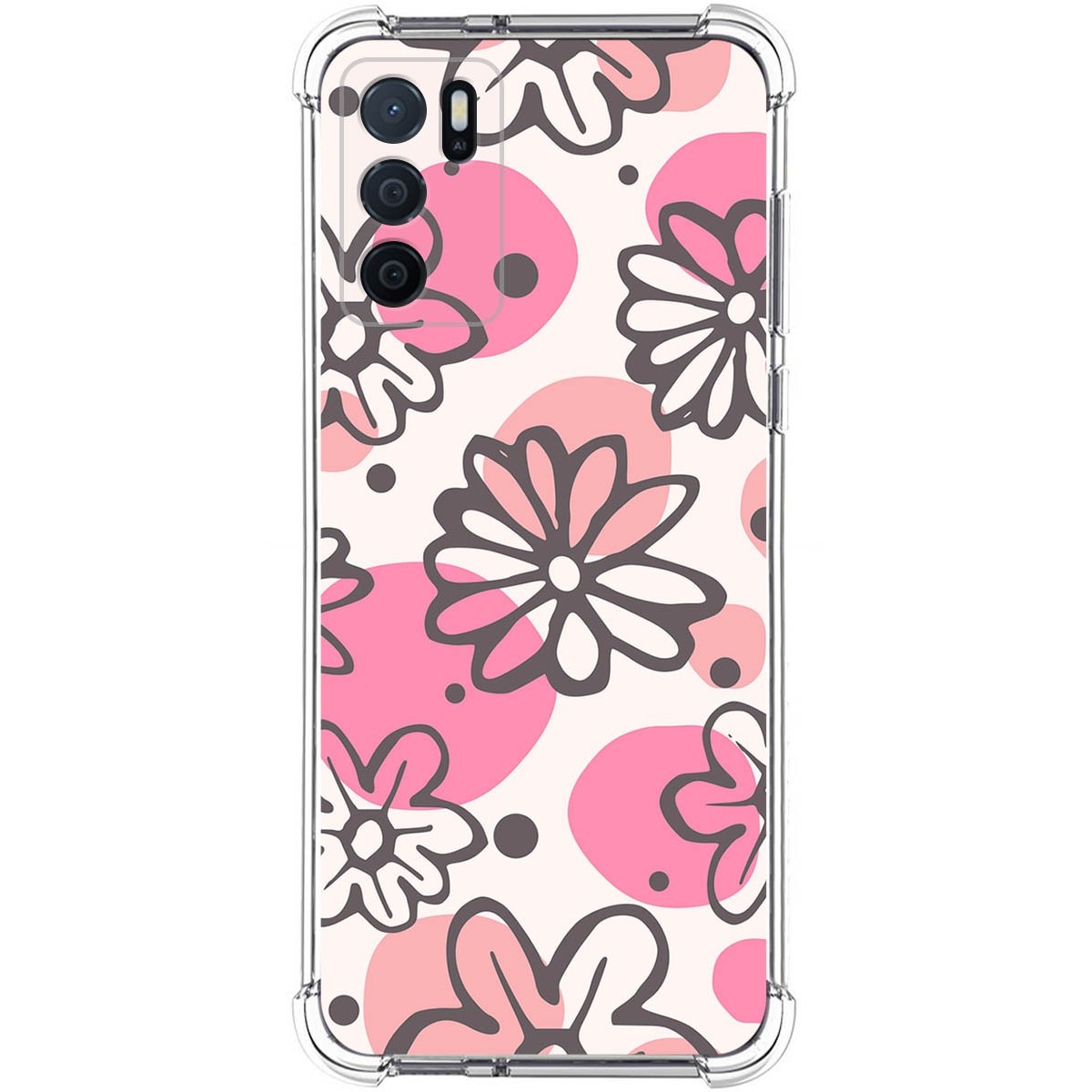 Funda Silicona Antigolpes para Oppo A54s diseño Flores 09 Dibujos