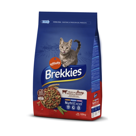 Brekkies - Brekkies Adult Pienso Con Buey Para Gatos 3.5 Kg