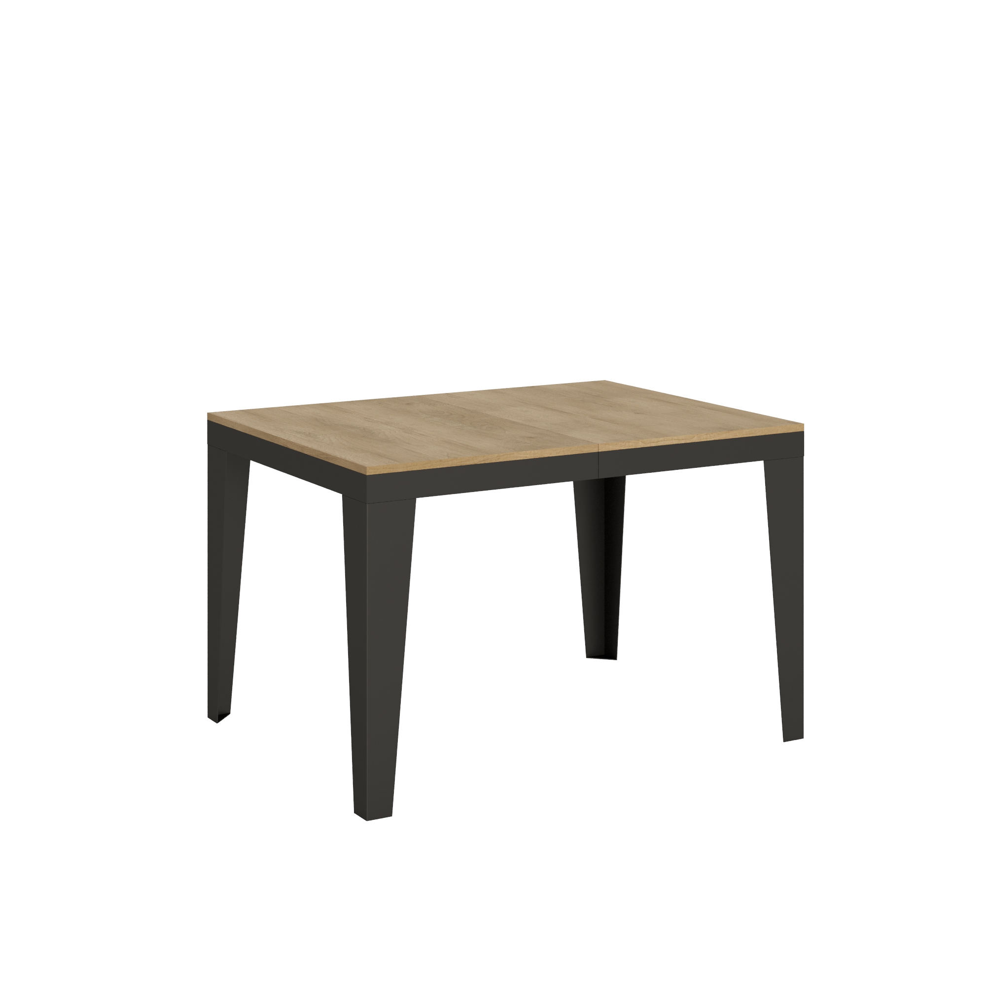 Mesa extensible 90x120/224 cm Flame Evolution Roble Nature Estructura Antracita - Itamoby