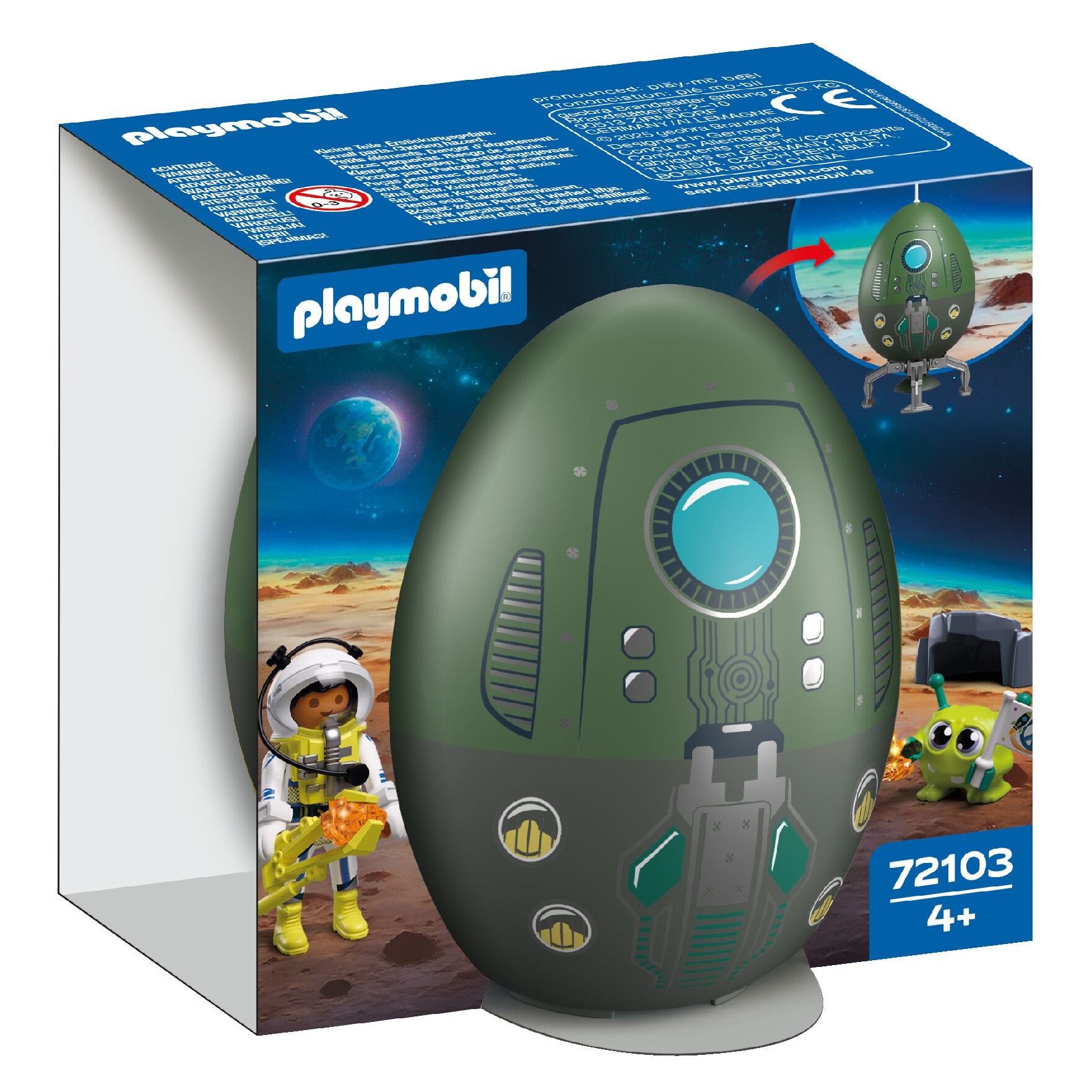 PLAYMOBIL - PLAY EGG: ESPACIO, 72103, TIENDA CON LICENCIA OFICIAL, ENVIO URGENTE 24-48 HORAS EN PENÍNSULA, FAMOBIL, CLICKS, JUGUETES, NIÑOS, NIÑAS, FIGURAS, MUÑECOS, 100% ORIGINAL