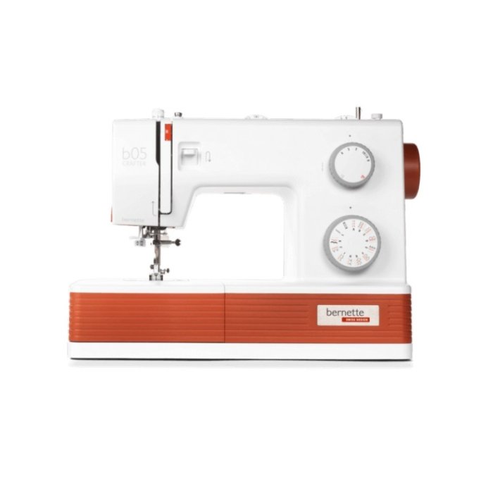 Máquina de Coser Bernette B05 Crafter - 30 Puntadas, Velocidad 1100 PPM, Luz LED, Ojal Automático en 1 Paso y Brazo Libre