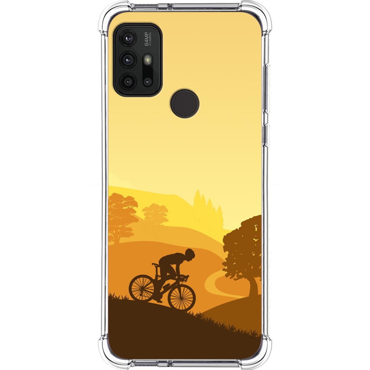 Tumundosmartphone Funda Silicona Antigolpes para Motorola Moto G10 / G20 / G30 diseño Ciclista Dibujos