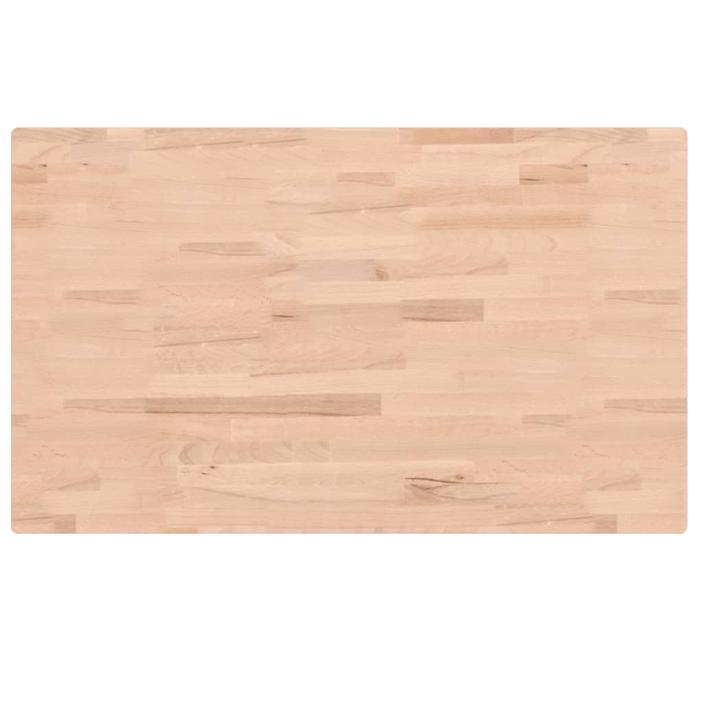 vidaXL Encimera de baño madera maciza de haya 100x60x4 cm