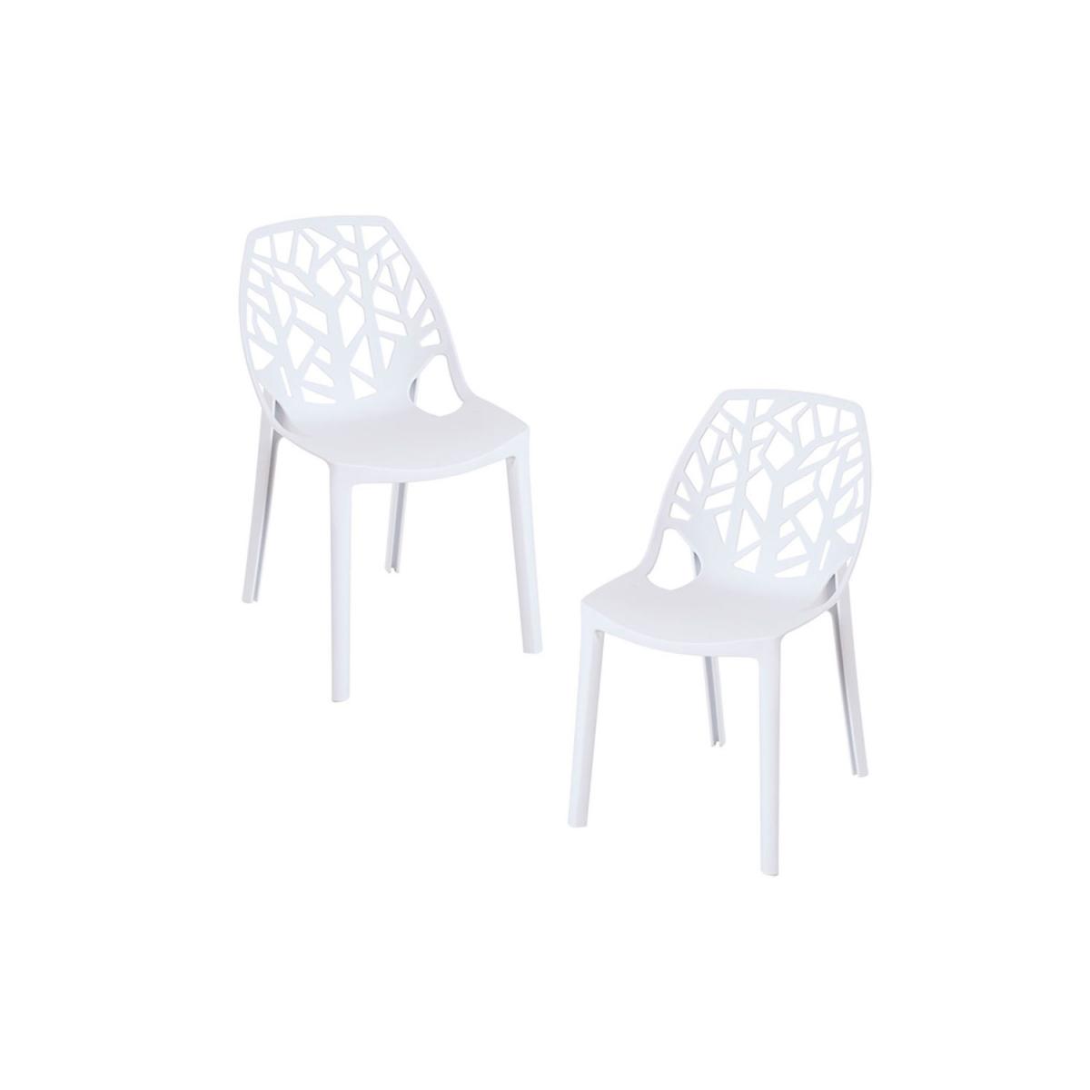 Regalos Miguel - Packs Sillas - Pack 2 Sillas Hissar Polipropileno - Blanco