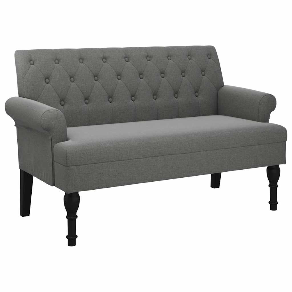 vidaXL Banco con respaldo tela 120x62x75,5 cm Multicolor