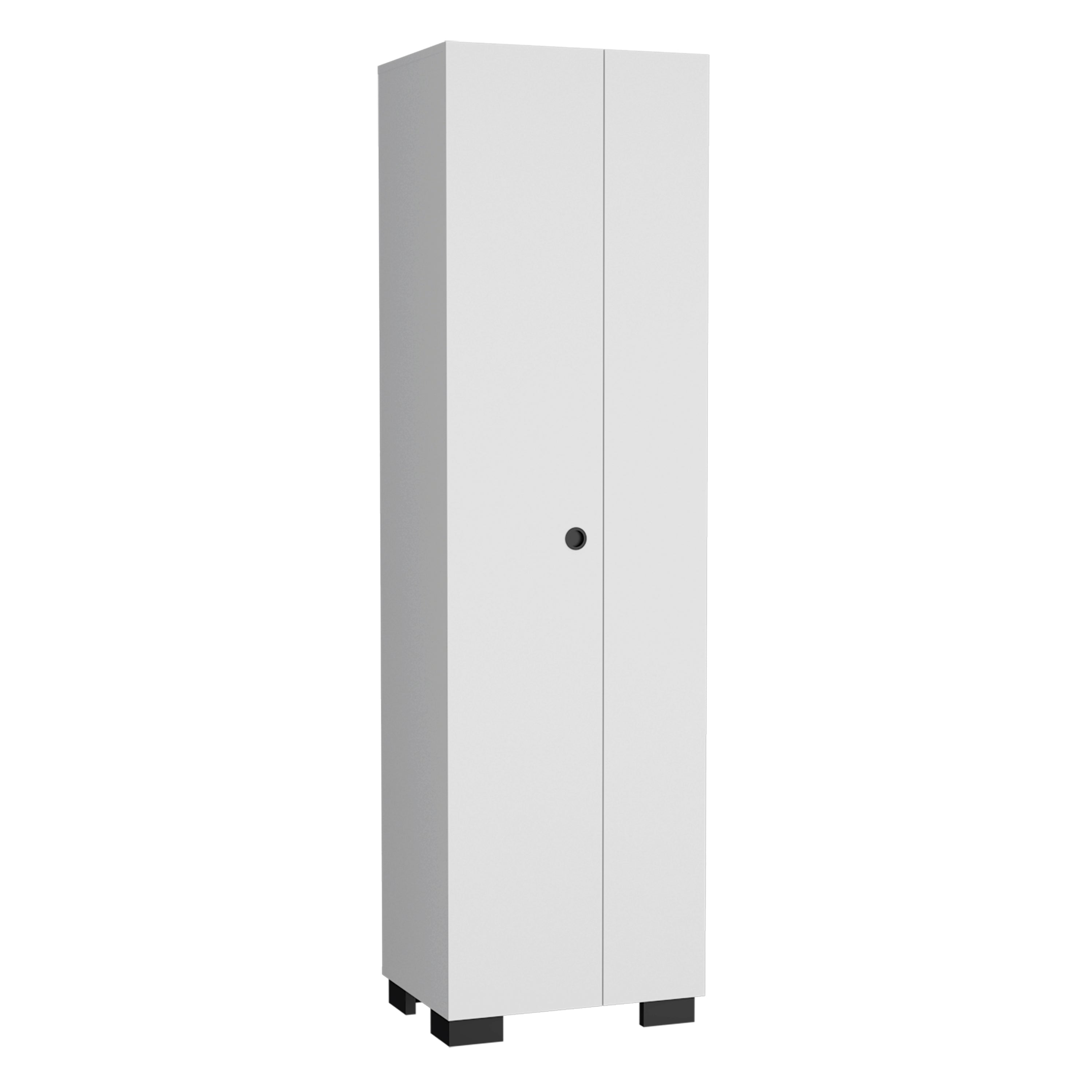 Columna de Baño Lago en melamina con 2 puertas y 6 estantes , blanco , 181.2 cm X 51.2 cm X 39.1 cm