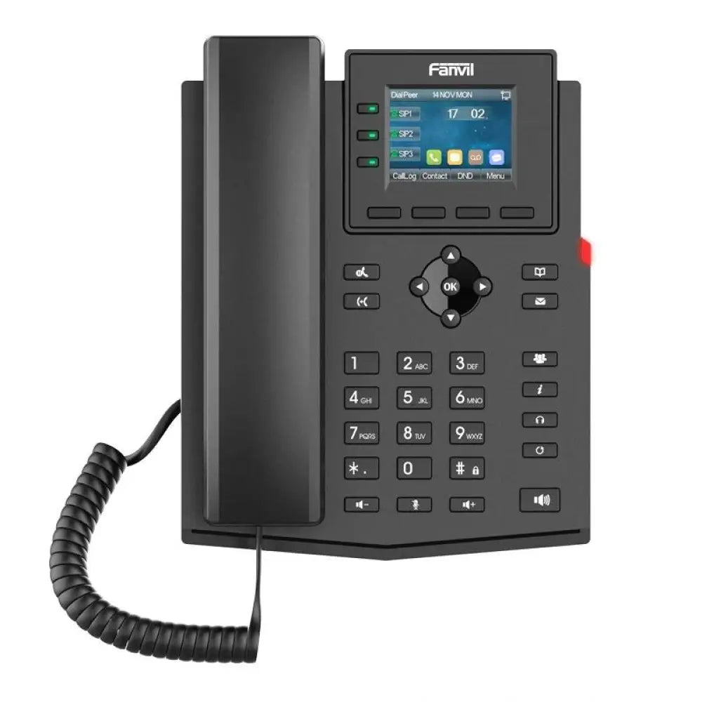 Teléfono IP Fanvil X303-2 Negro 4 líneas Linux