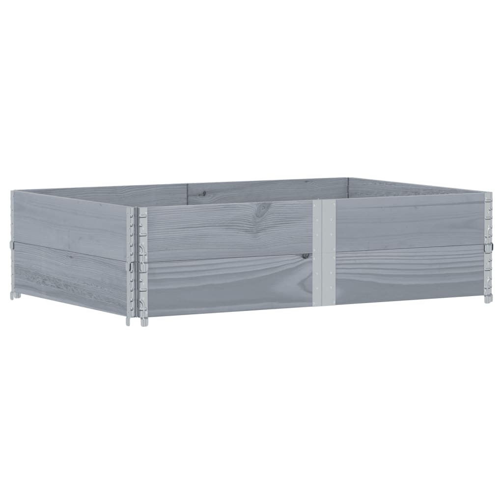 vidaXL Jardinera de madera maciza de pino 150x100 cm Color Marrón,  Negro,  Gris y mas