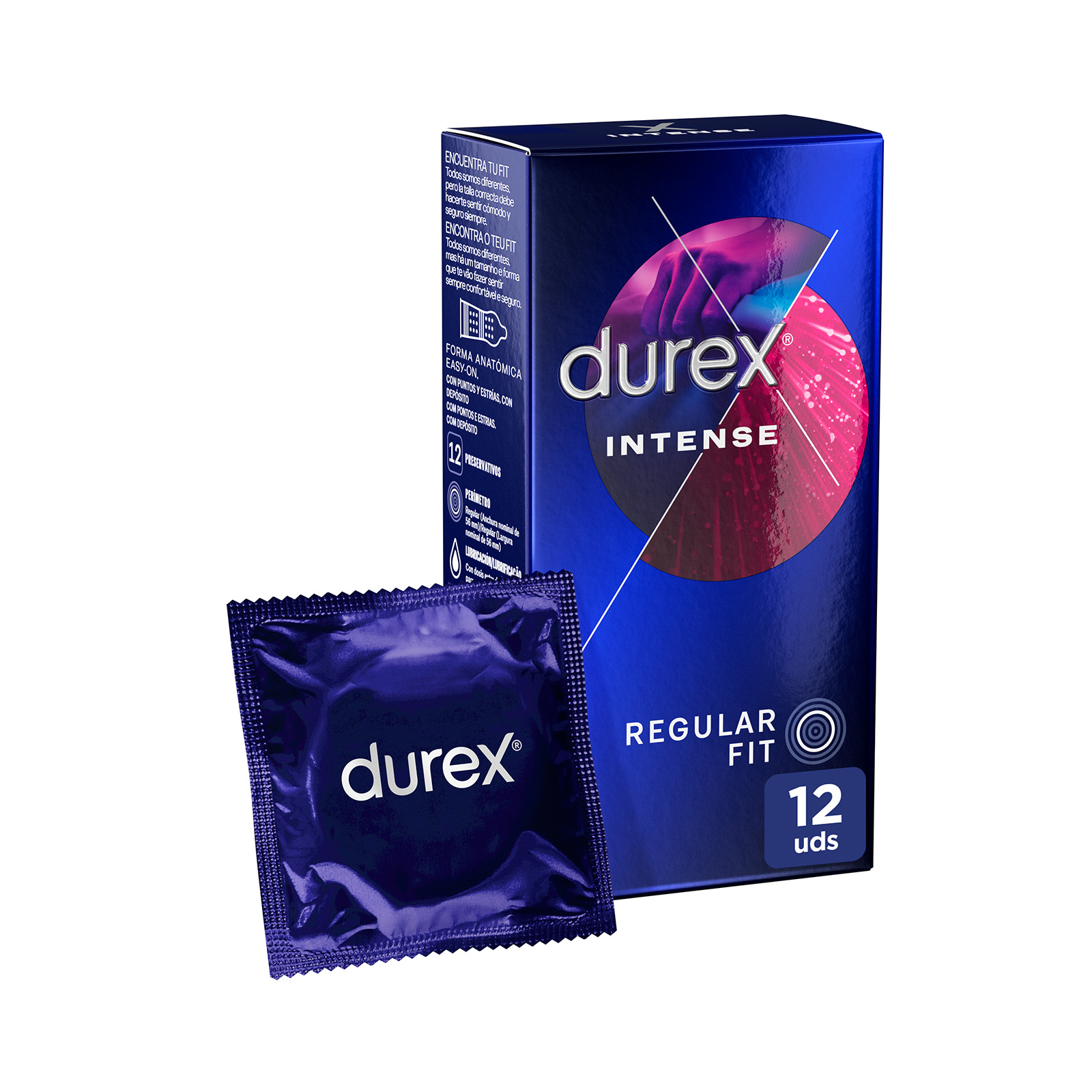 Durex - Durex - Preservativos Intense Orgasmic para Mayor Sensación Packs 12-24 condones para un sexo seguro