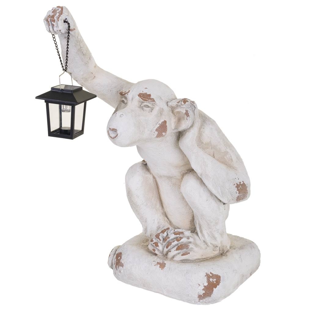 WANDERLUST DECO Mono de Magnesio Blanco 36x35x58h Cm - Figuras y Miniaturas