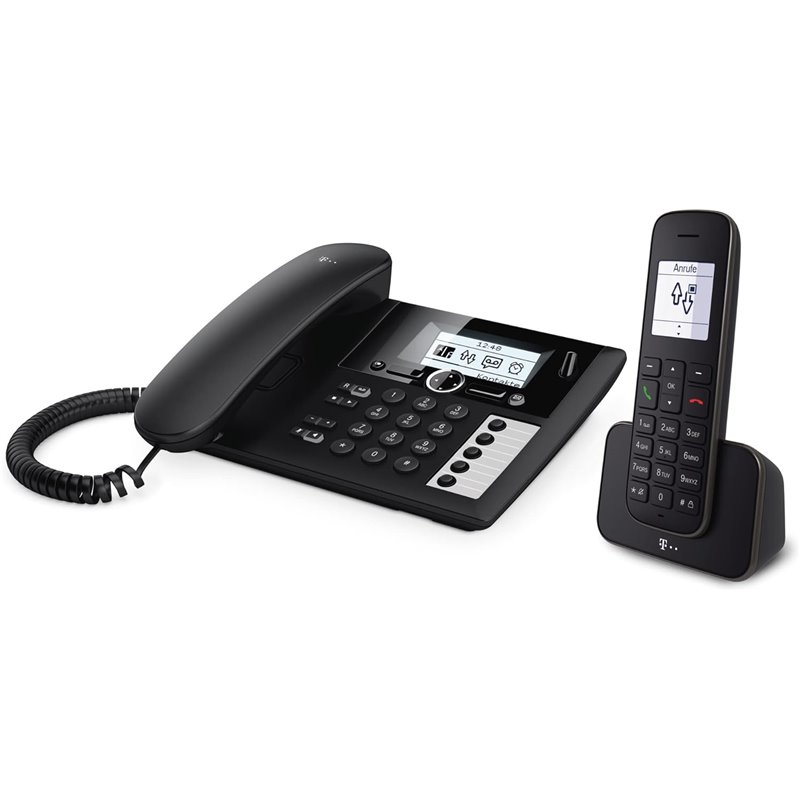 Telekom Sinus PA 207 plus 1 negro (combinación de teléfono de mesa y microteléfono)