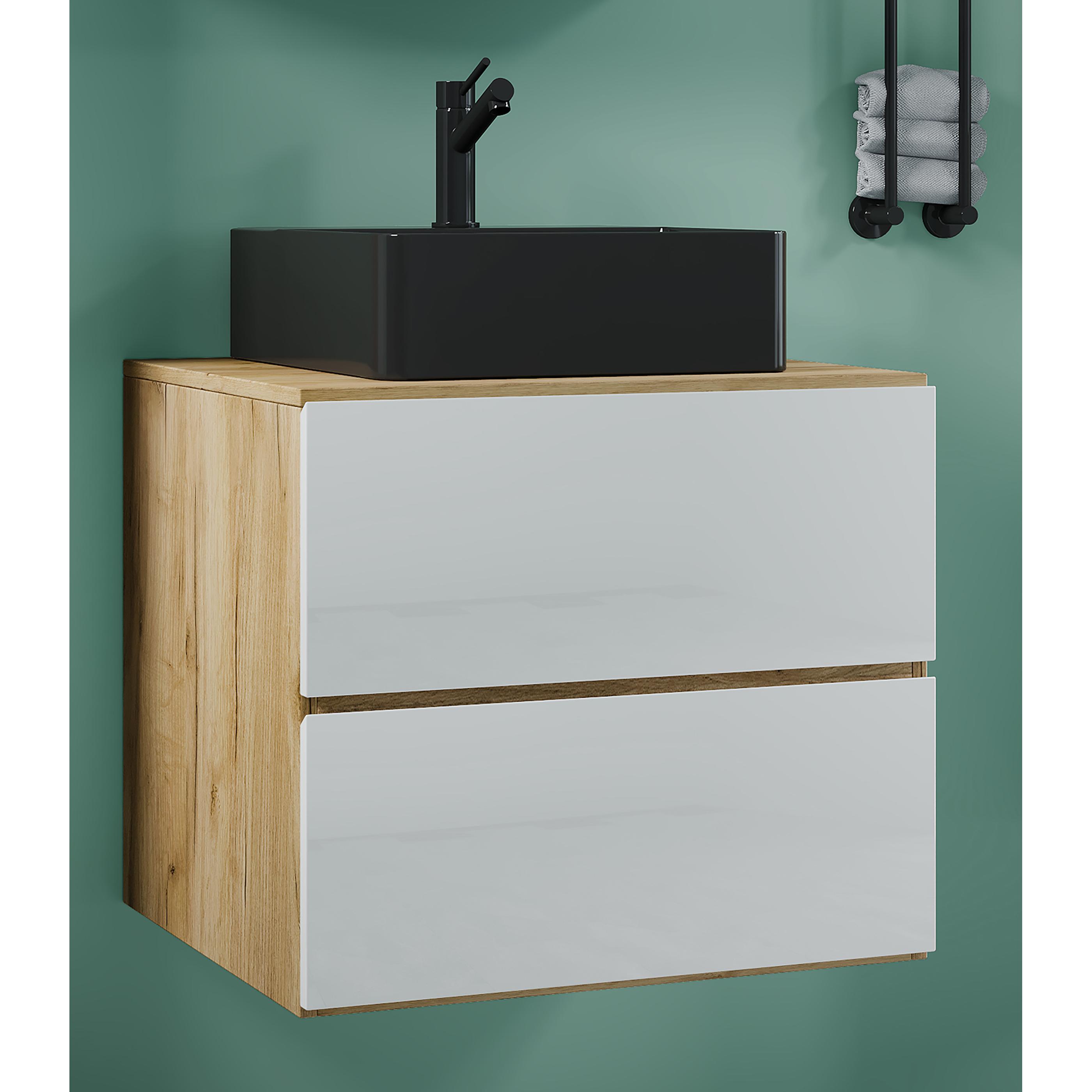 Mueble lavabo 2 piezas Conjunto mueble baño Lavabo Lendas S BL Cajón Mueble lavabo 2 piezas Conjunto mueble baño Lavabo Lendas S BL Cajón