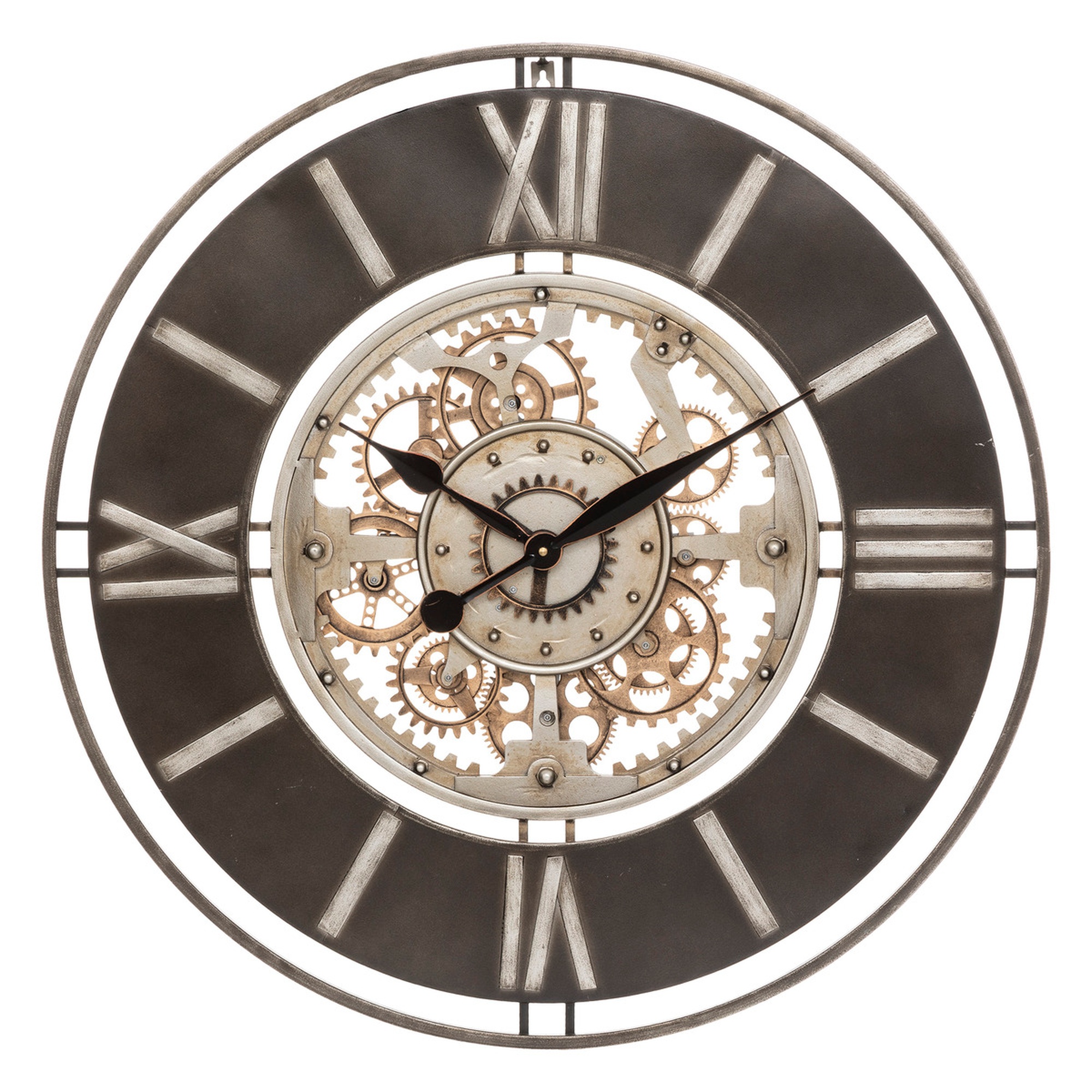 Atmosphera Soul - Reloj de Pared Vintage Mecánico de Metal D70cm - Encanto Retro
