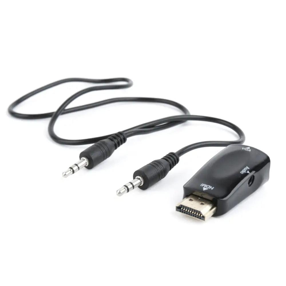 Gembird A-HDMI-VGA-02 Adaptador HDMI a VGA Cable 3.5mm de Audio Negro