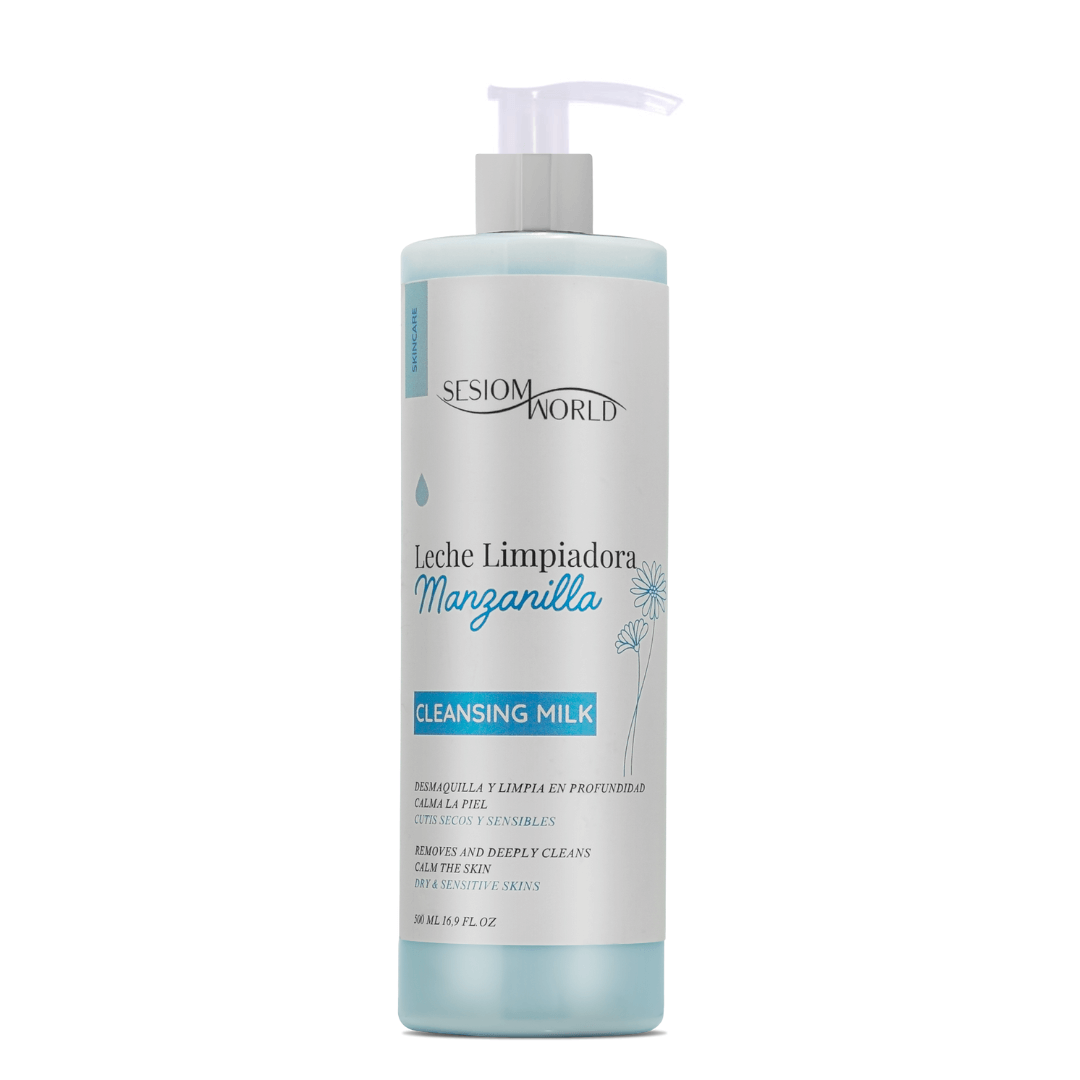 LECHE LIMPIADORA EXTRACTO DE MANZANILLA PARA CUTIS SECOS Y SENSIBLES 500ML