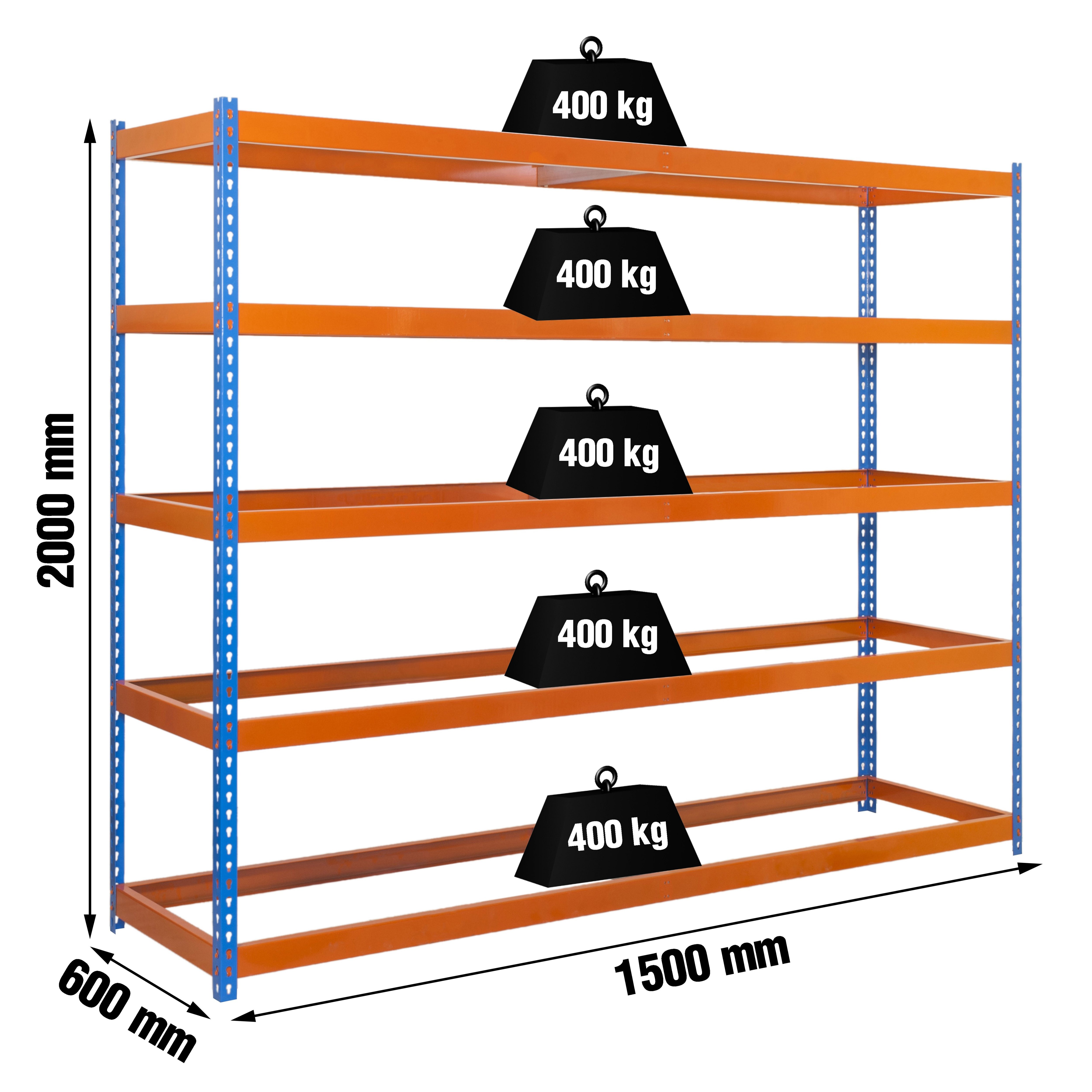 Estantería SIMONRACK Ecoforte 1506-5 azul/naranja