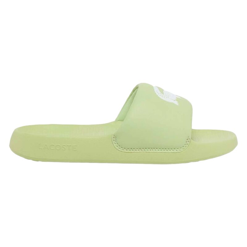 Chanclas Verdes Lacoste Serve Slide 1.0 Light Green White Cómodas y Modernas