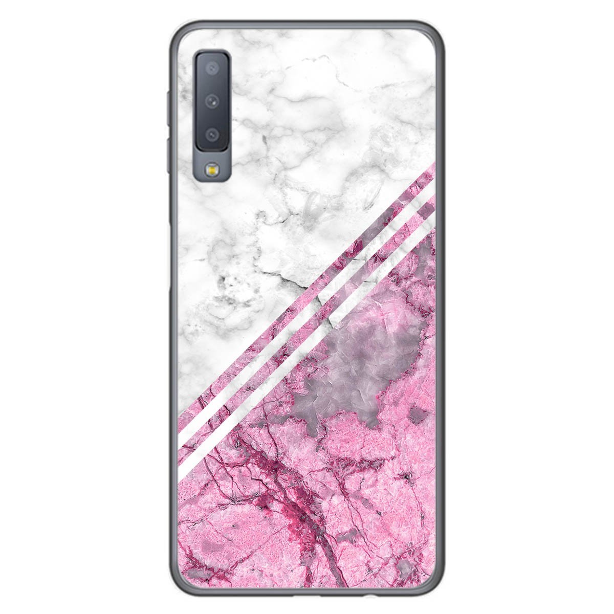 Tumundosmartphone Funda Gel Tpu para Samsung Galaxy A7 (2018) diseño Mármol 03 Dibujos