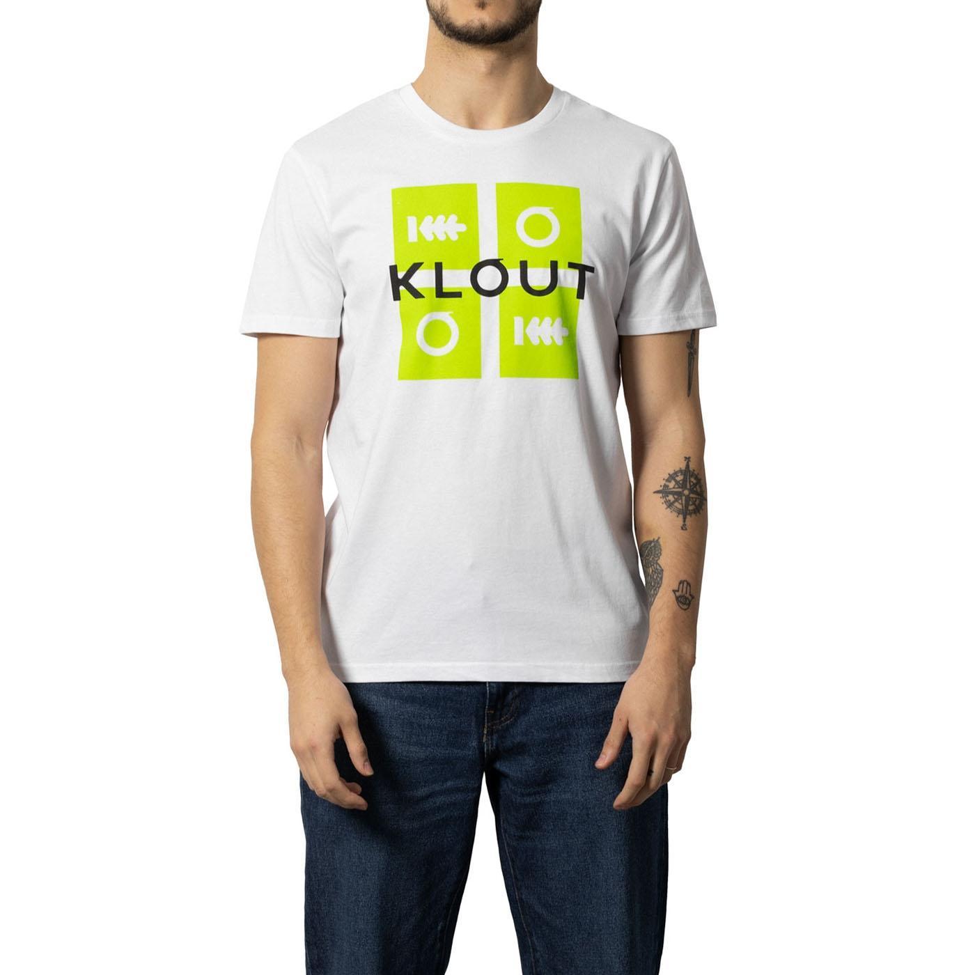 KLOUT - KLOUT Camiseta Klout Puzzle Unisex Blanca de Algodón Orgánico