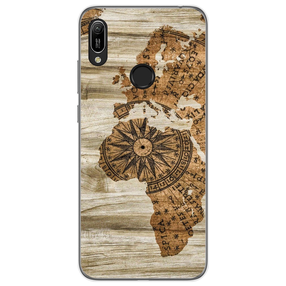 Tumundosmartphone Funda Gel Tpu para Huawei Y6 2019 / Y6s 2019 diseño Madera 07 Dibujos