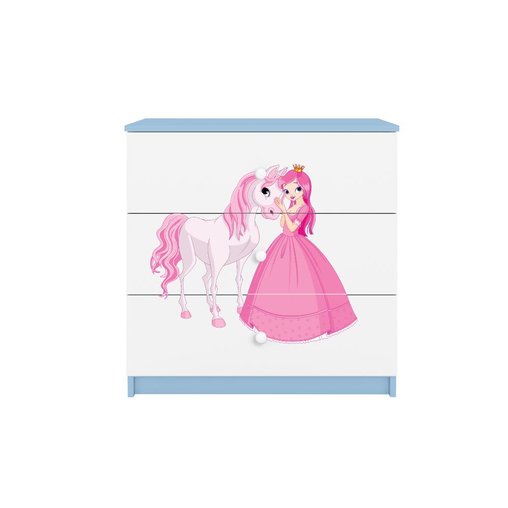 Cómoda Kocot Kids BabyDreams Princess and Horse Blue