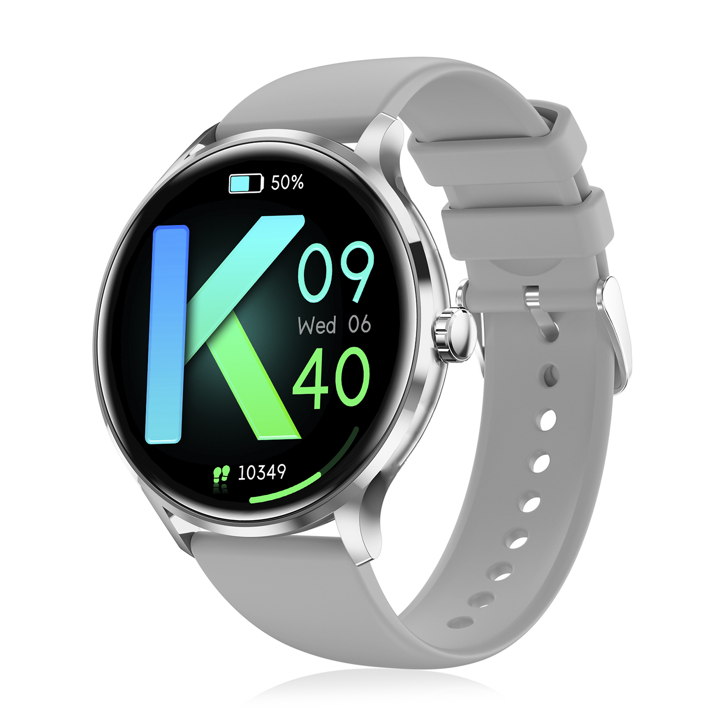 DAM. Smartwatch QS80 con llamadas BT, notificaciones push. Medición deportivo y de salud, termómetro. 4,4x1,1x3,7cm