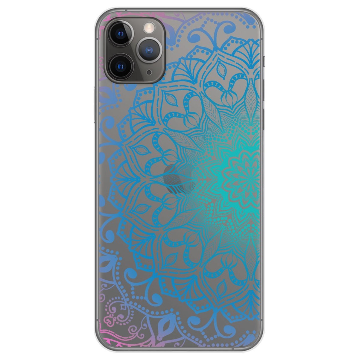 Tumundosmartphone Funda Gel Transparente para Iphone 11 Pro (5.8) diseño Mandala Dibujos