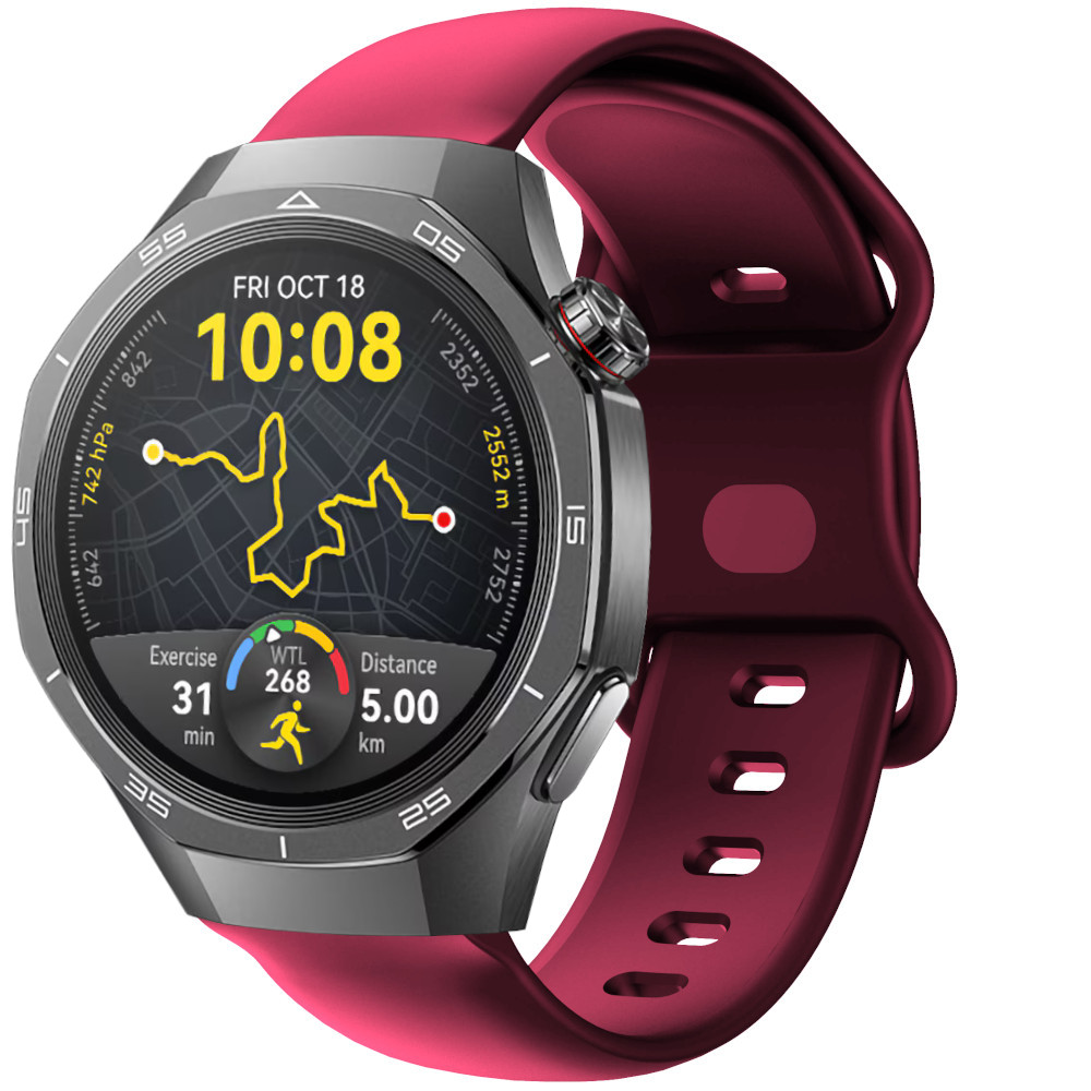 Correa de silicona para Huawei Watch GT 5 - 46mm / GT 5 - 46mm / GT 4 - 46mm / Amazfit GTR 4 / Bip 5 / Garmin Vivoactive 4, Diseño Doble Aro Ancho 22mm