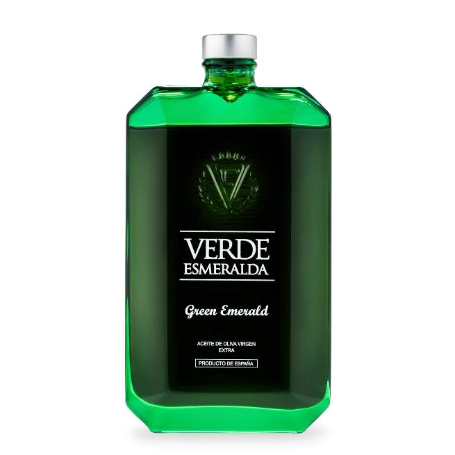 Green Emerald AOVE Ecológico Picual 500 ml | Aceite de Oliva Virgen Extra Premium | Edición Limitada | Botella Diseño Esmeralda