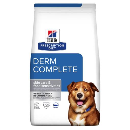 Hill's Pienso Prescription Diet Derm Complete Food Sensitives para la Protección de la Piel en Perros - 12 KG