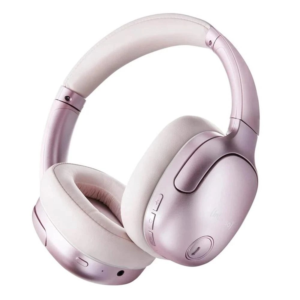 Intenso - Auriculares O400HA circumaurales con cancelación activa de ruido (ANC) hasta 35 dB, Bluetooth 5.3 y 75 h de batería, color rosa