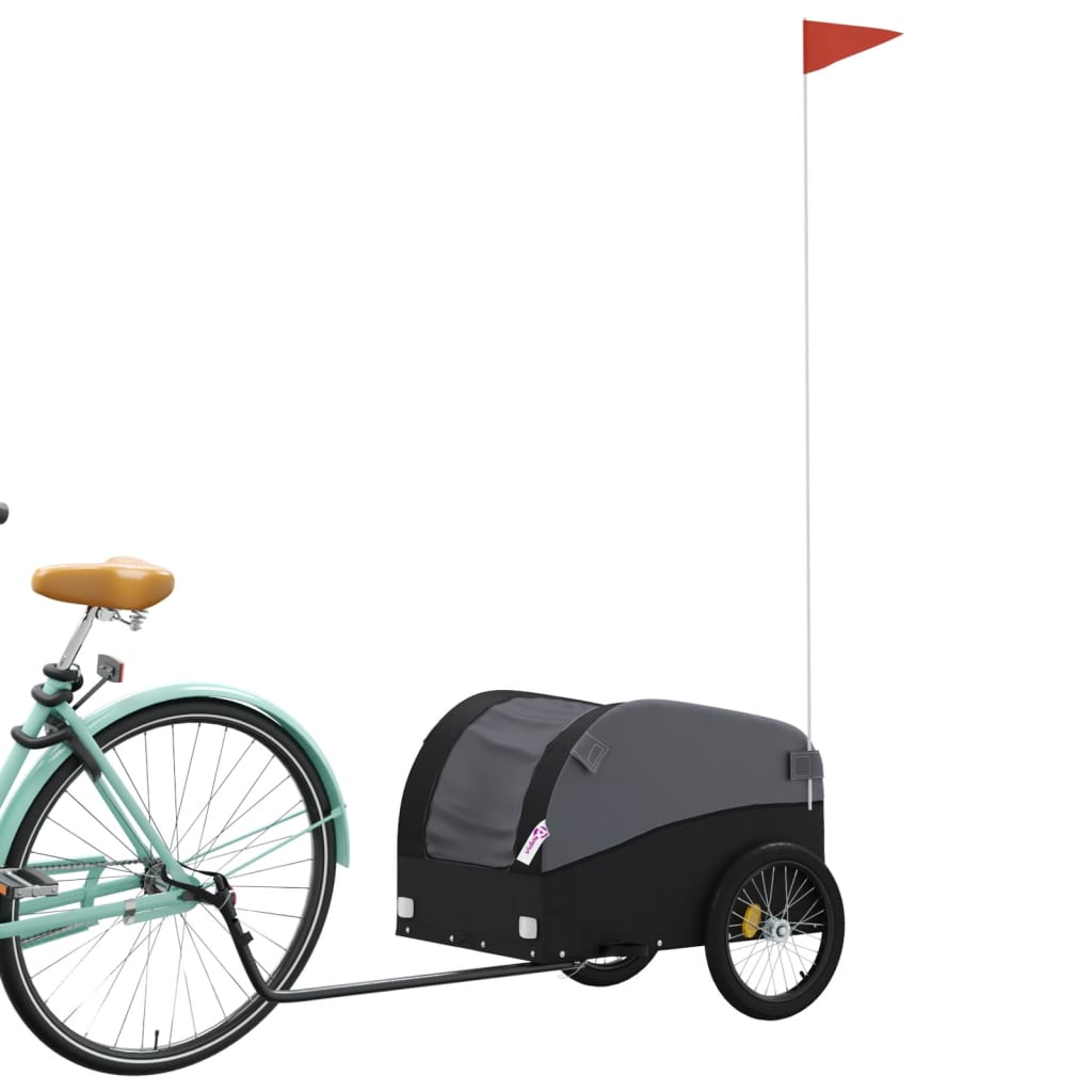 vidaXL Remolque para Bicicleta de Carga Carrito para Bici Hierro 30 kg Color Verde, Negro, Amarillo y mas