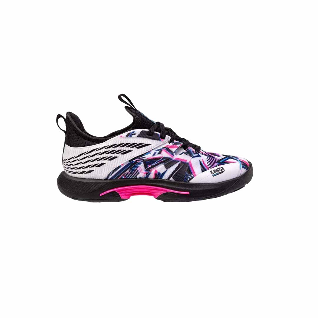 Zapatillas K-SWISS Hombre Speedtrac Padel Blanco Negro Rosa Neon