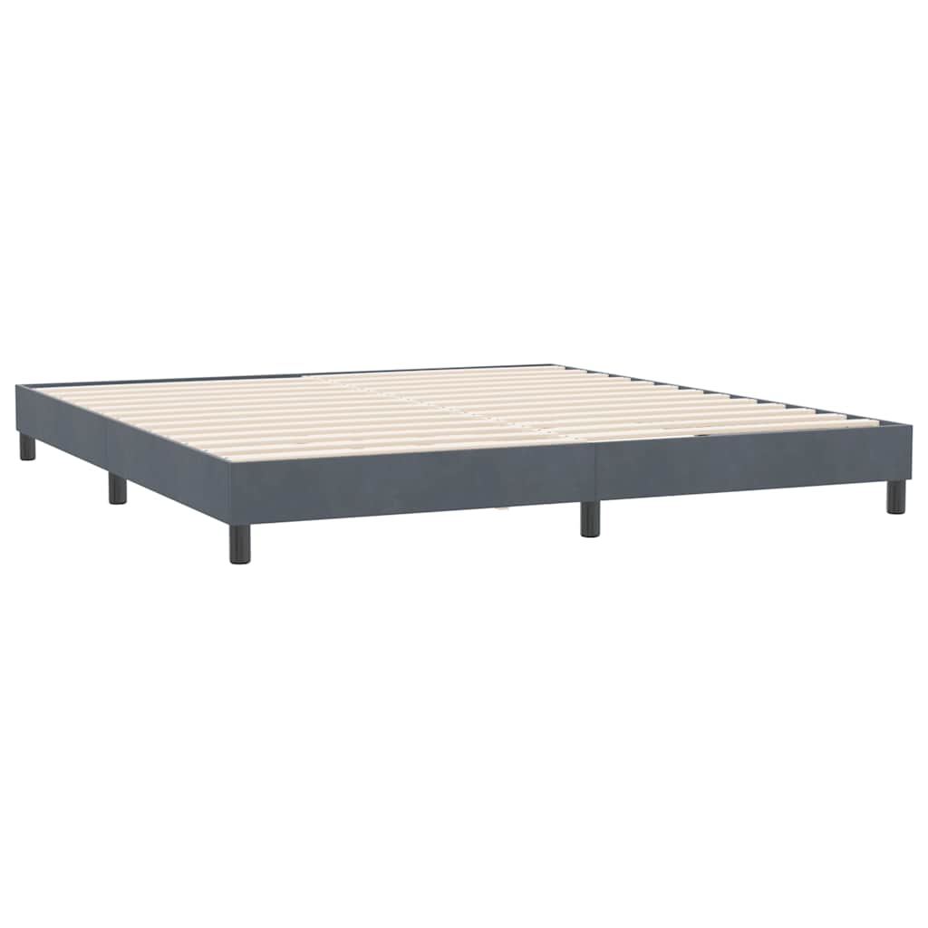 vidaXL Estructura de cama sin colchón terciopelo gris oscuro 180x210cm
