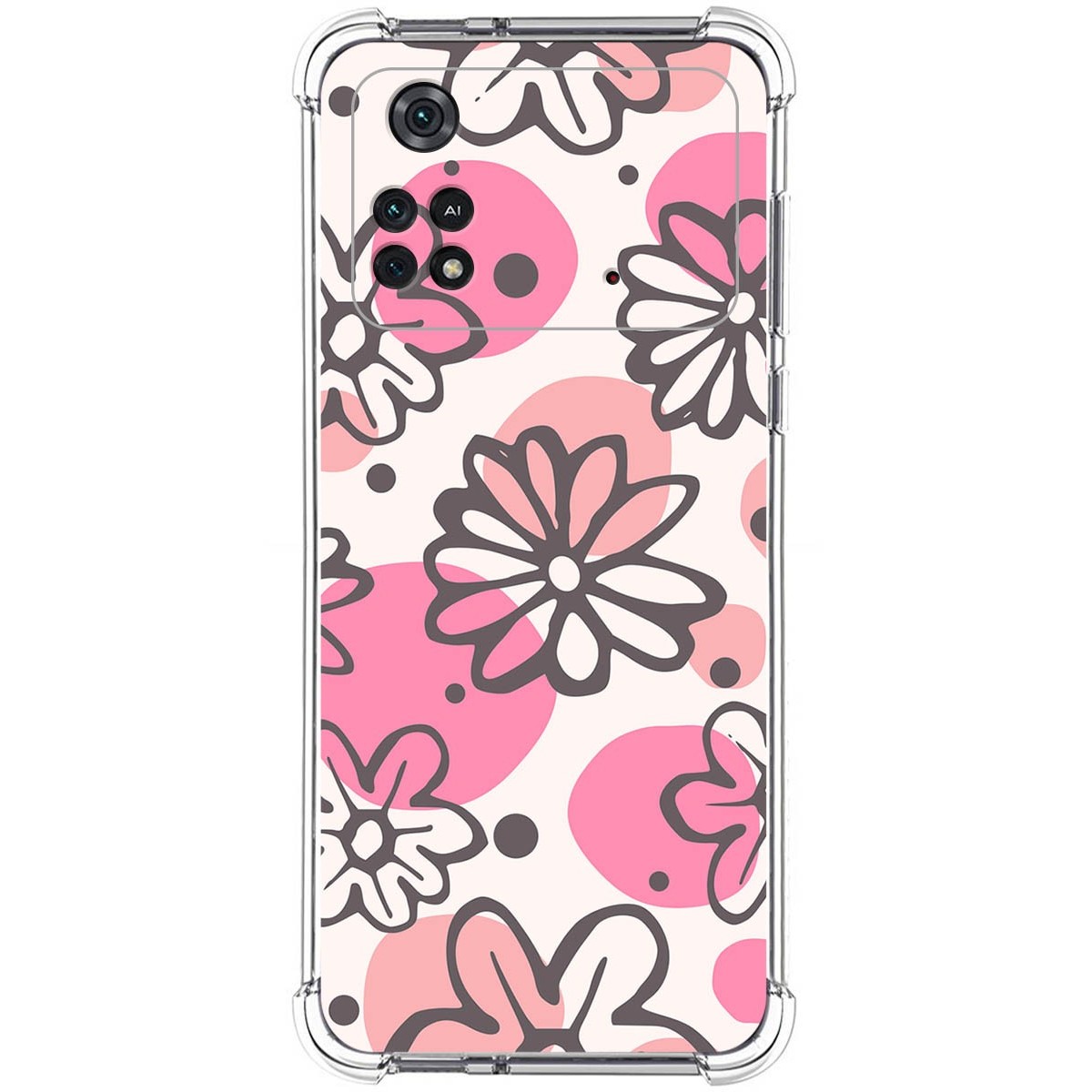 Funda Silicona Antigolpes para Xiaomi POCO M4 Pro 4G diseño Flores 09 Dibujos