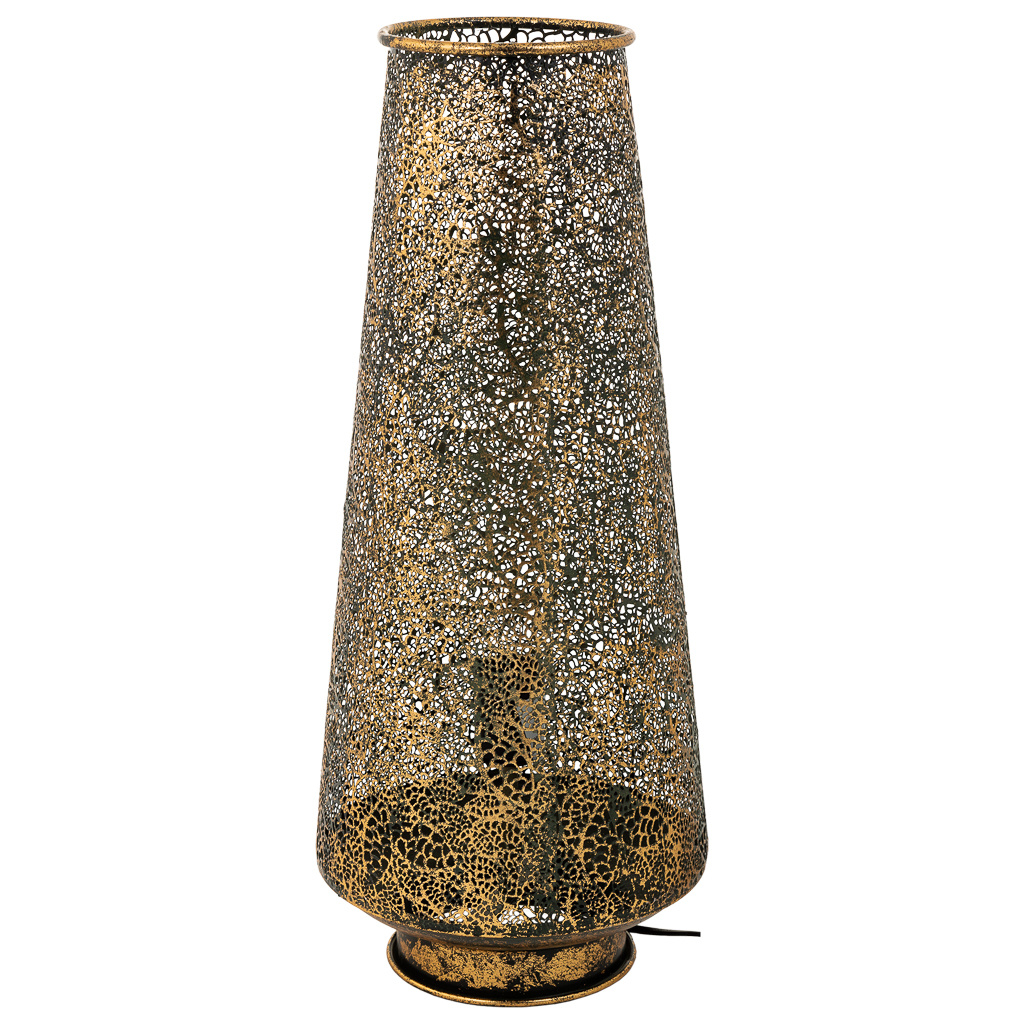 Wonderlust Deco - Lámpara mesa de metal dorada 24.5x24.5x57.5 Dorado 24.5x24.5x57.5h cm