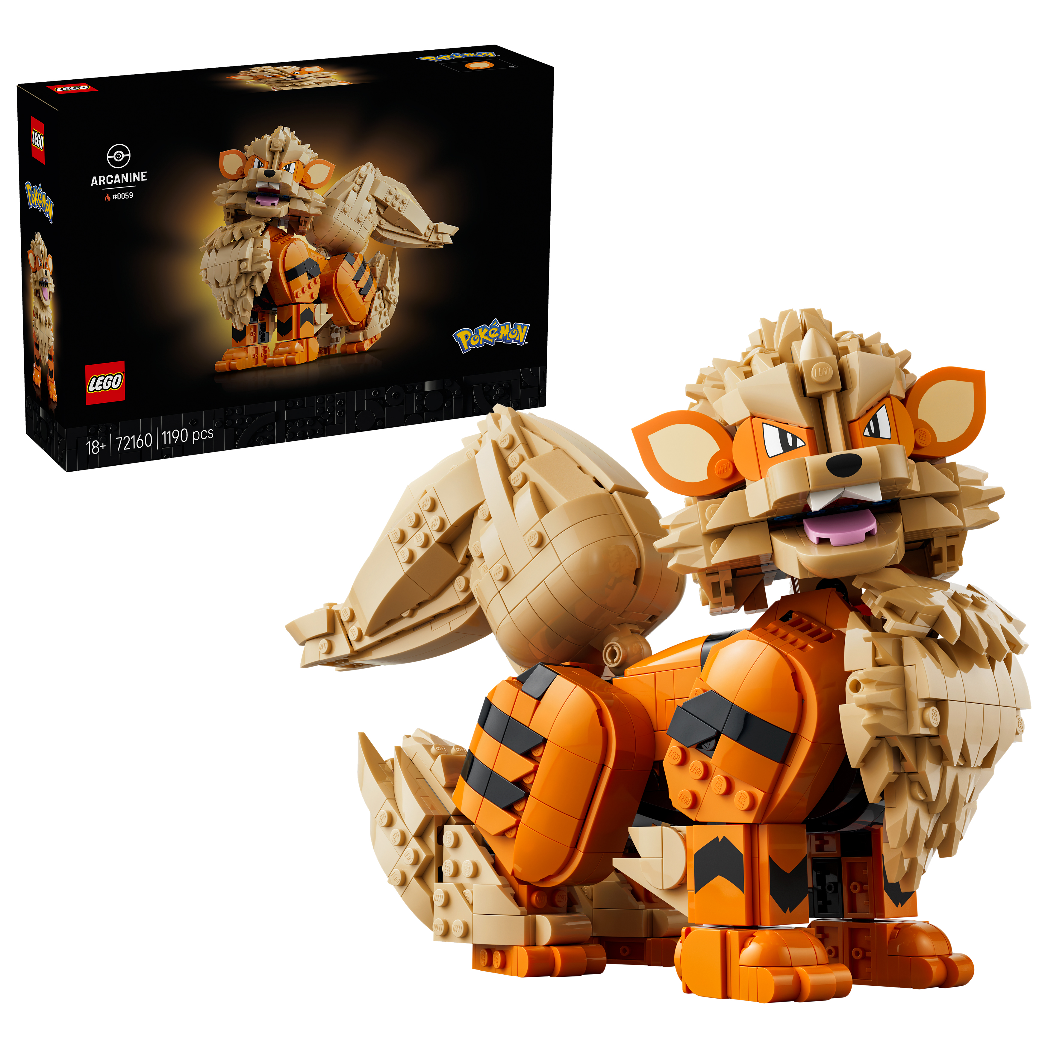 LEGO® 72160 Pokémon™ Arcanine – Set de Construcción de Figura de Pokémon – Personaje Articulado