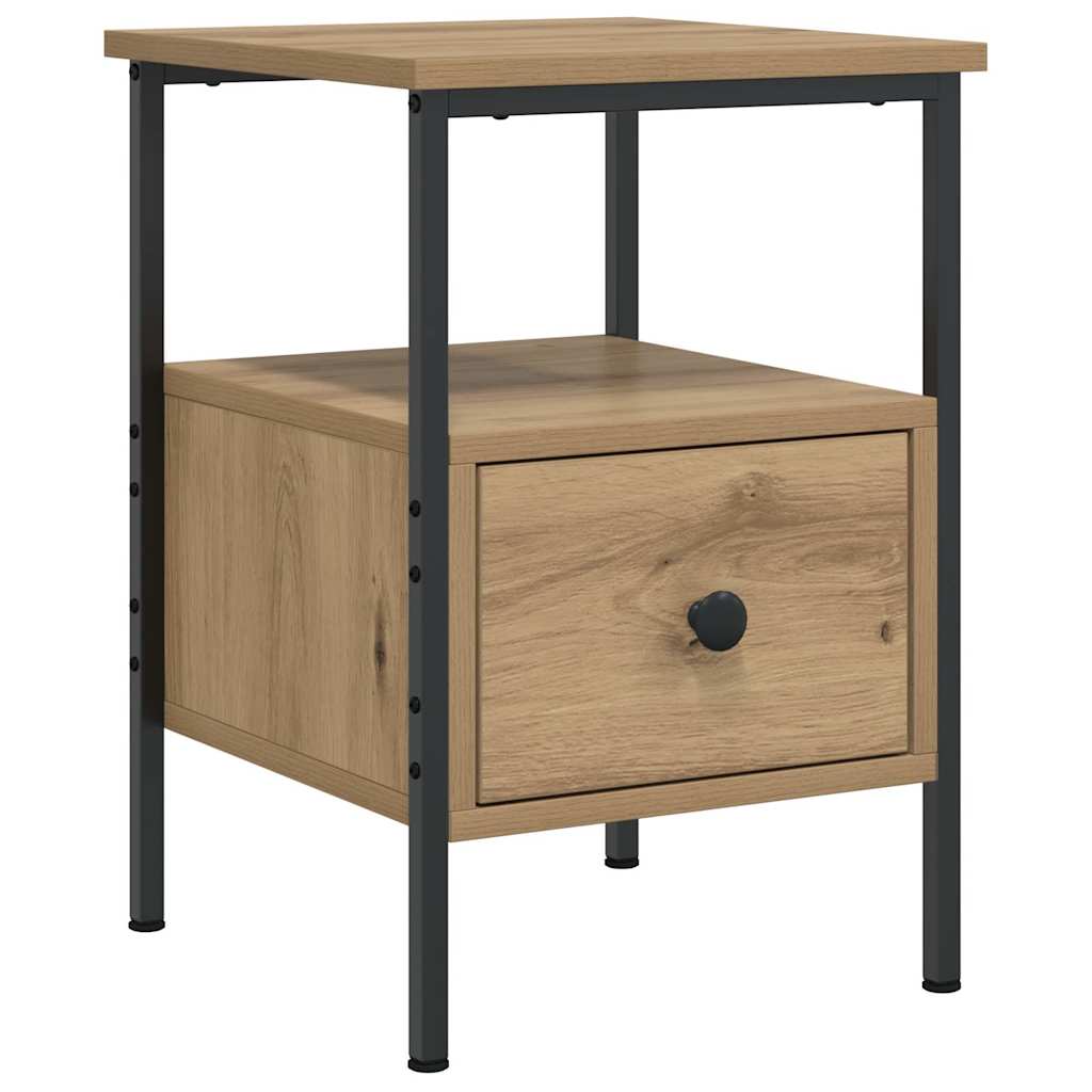 vidaXL Mesita de noche madera de ingeniería roble artisan 34x36x50 cm