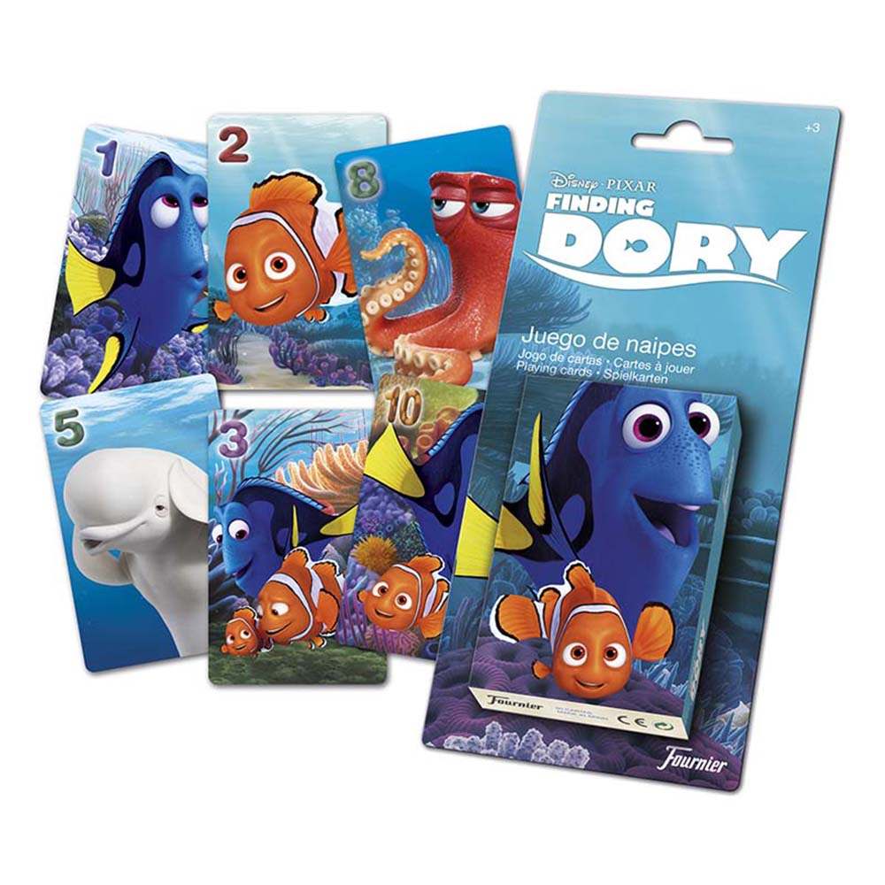 Fournier Baraja infantil de 40 cartas Buscando a Dory Película de Disney Pixar Cine Aprender los números A partir de 3 años De 2 a 6 jugadores Instrucciones en español, portugués, francés, inglés y alemán