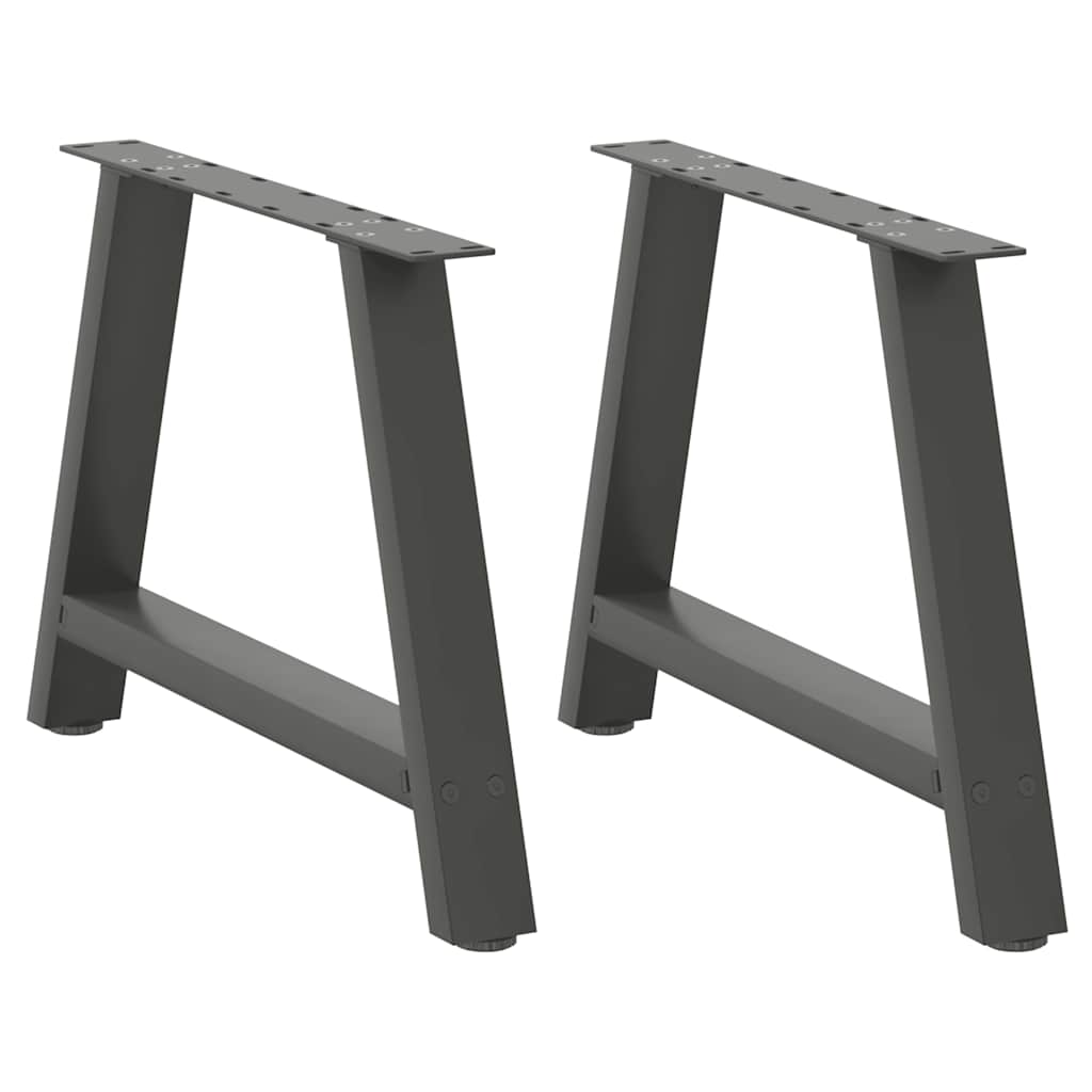 vidaXL Patas para mesa de centro en forma de A (2 unidades)  60 x (42-43) cm, acero
