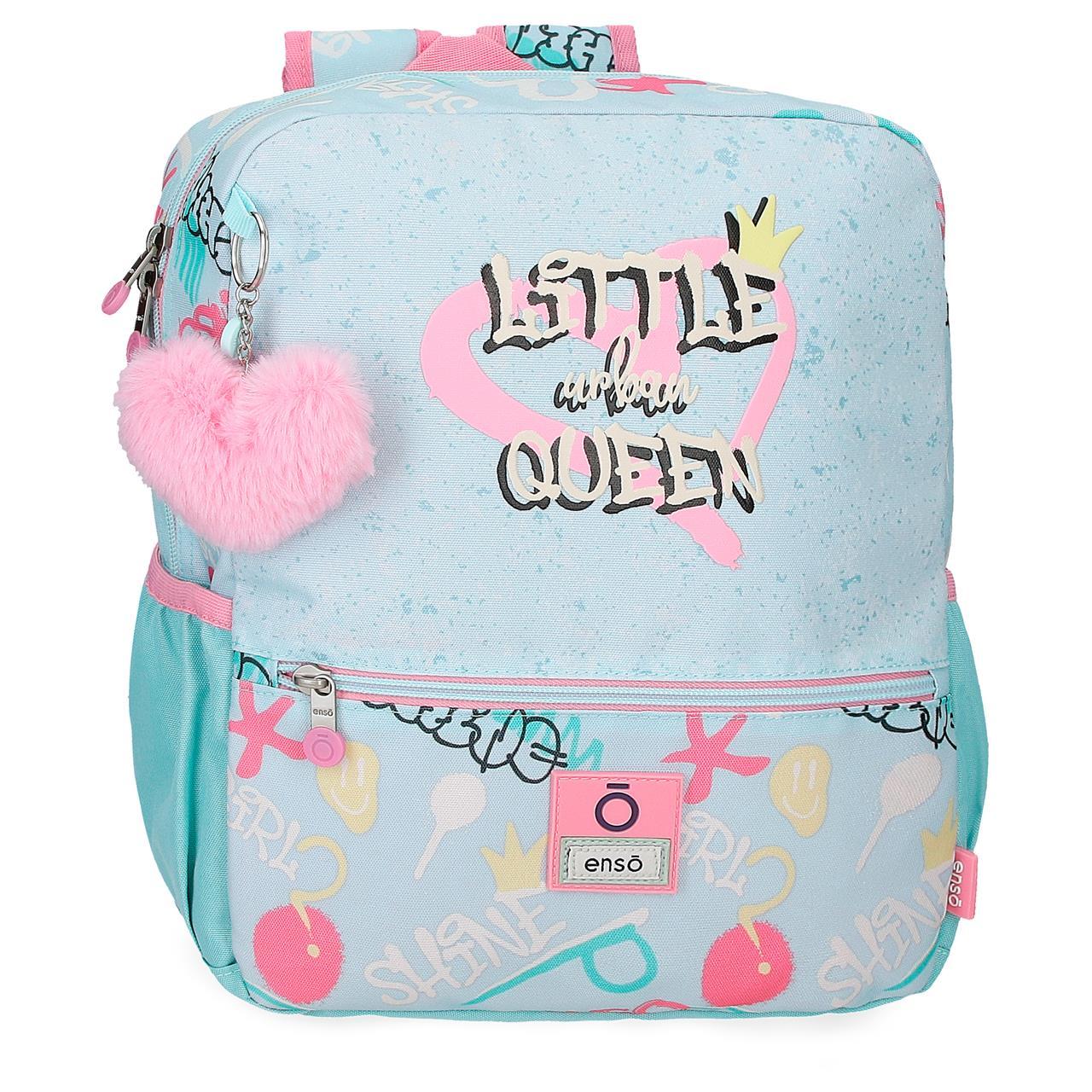 Mochila escolar Enso Little urban queen turquesa
