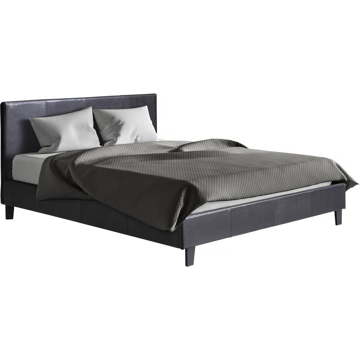 Habitat y Jardin - Cama "Lina" - 160 x 200 cm - Negro