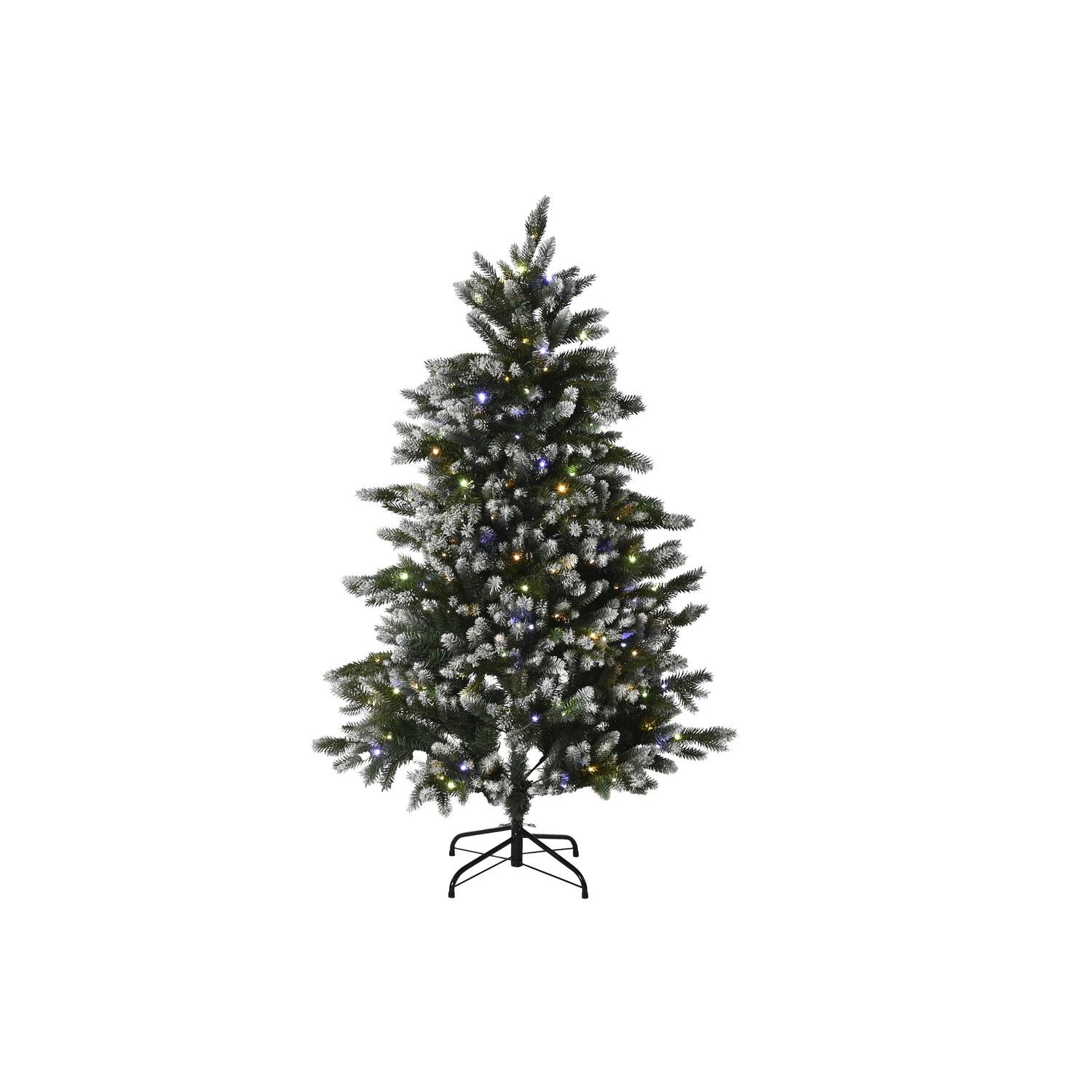Arbol Led Pe 110X110X150 220L 561 Ramas Nevado, Decoracióna de navidad para todos los hogares, Navidad Alpina Holly Night