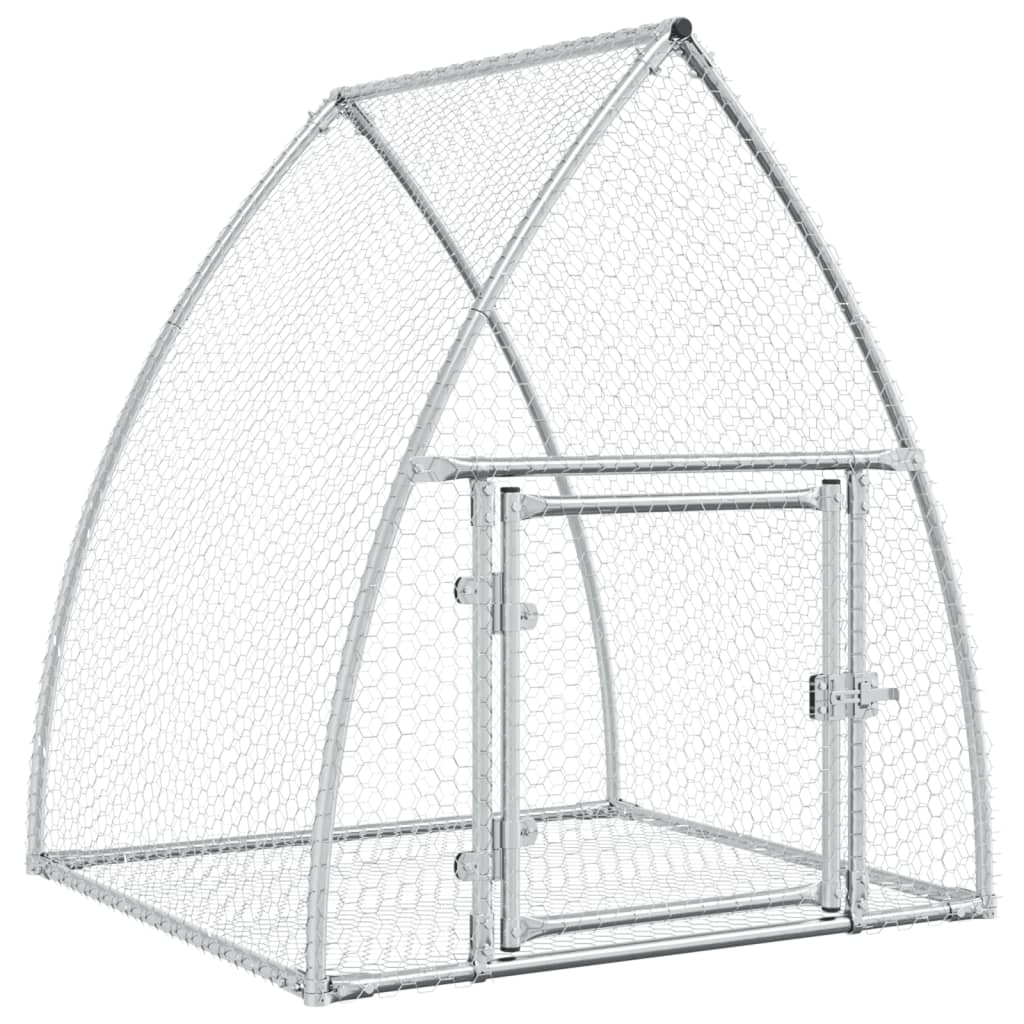 vidaXL Jaula para conejos acero galvanizado plateado Dimensiones 105 x 100 x 120 cm, 105 x 300 x 120 cm, 105 x 600 x 120 cm
