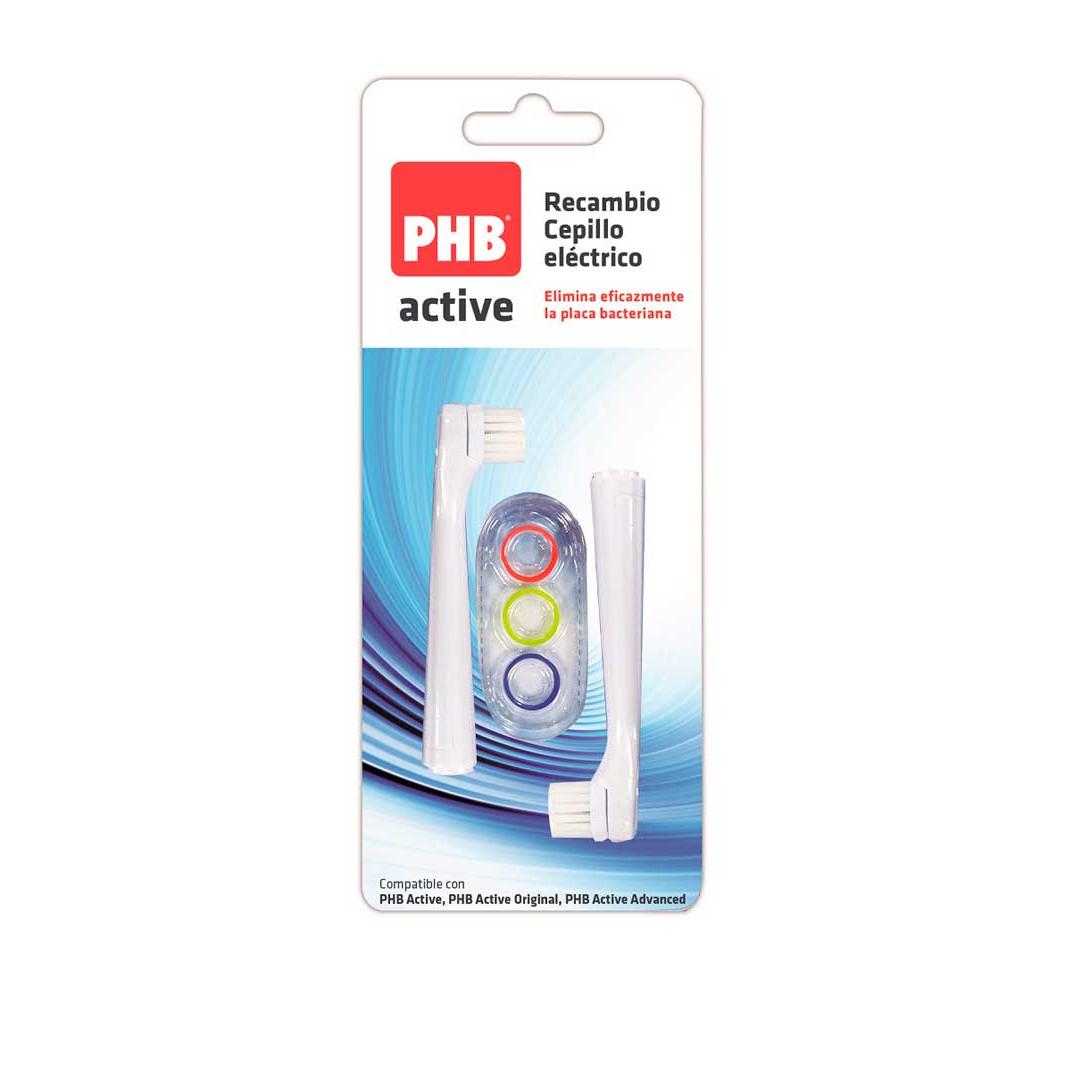 Phb Cepillo Eléctrico Recambio Active, Cabezal Circular y Filamentos Suaves