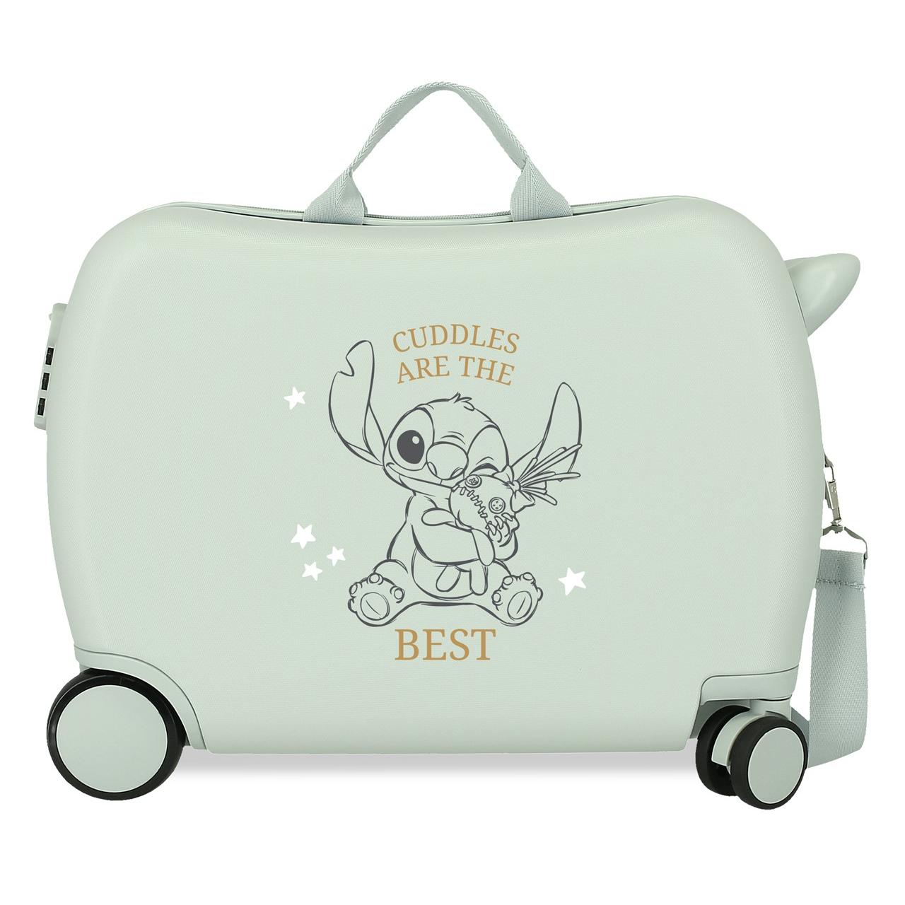 Disney Maleta infantil Stitch Cuddles Are The Best menta 50x38x20 cm