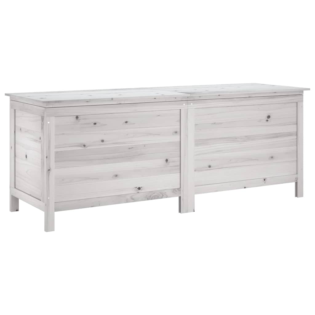 vidaXL Arcón de jardín madera maciza abeto blanco 150x50x56,5 cm