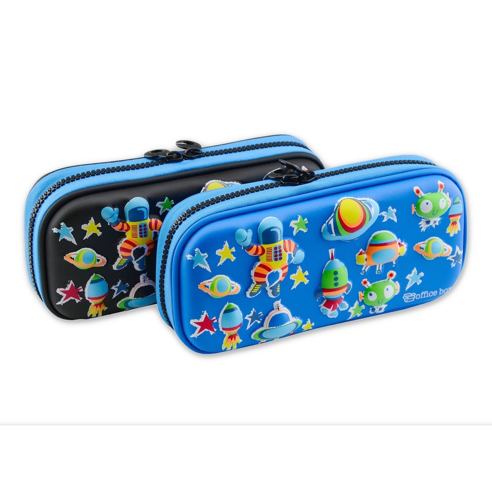 Estuche 3D Magic con Cuerpo Rígido en EVA con Relieve. Modelo Space Azul
