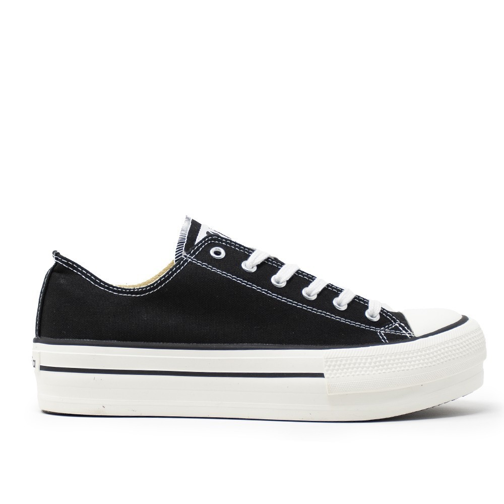 Zapatillas de lona mujer VICTORIA 1061100 BASQUET DOBLE PISO NEGRO 15948 XL